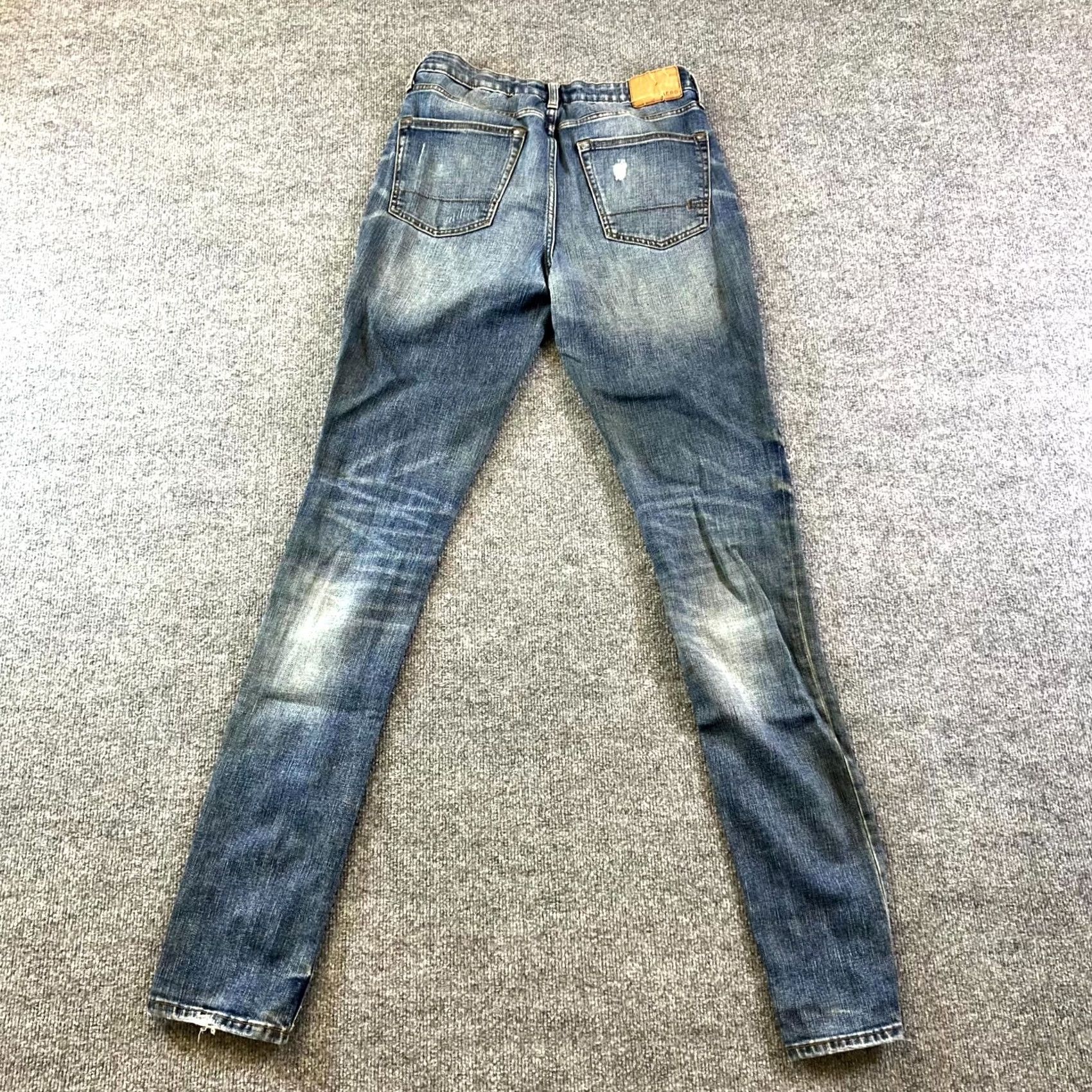 Vintage Aéropostale Jeans Women 32/34 Blue Denim Distressed Ultra Skinny Zip Fly Jeans Size US 32 / EU 48 - 2 Thumbnail