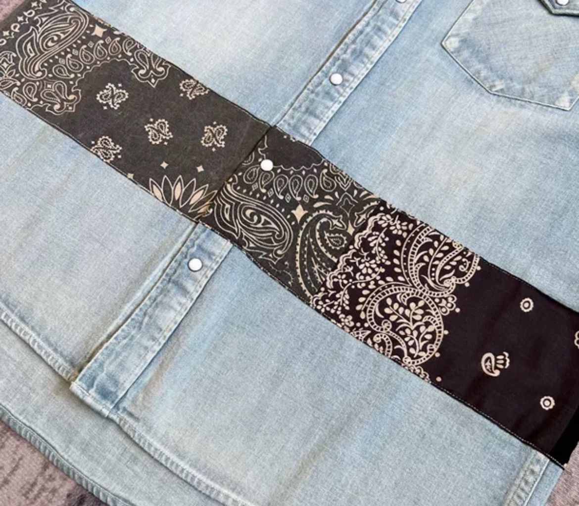 Visvim Visvim 18SS SPOT bandana ancient cloth long shirt Size US L / EU 52-54 / 3 - 3 Thumbnail
