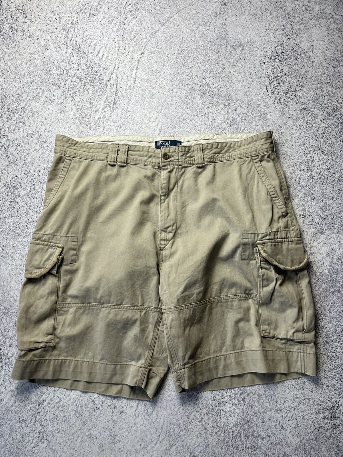 Polo Ralph Lauren Vintage Polo Ralph Lauren Distressed Cargo Shorts double kne Size US 42 / EU 58 - 4 Thumbnail