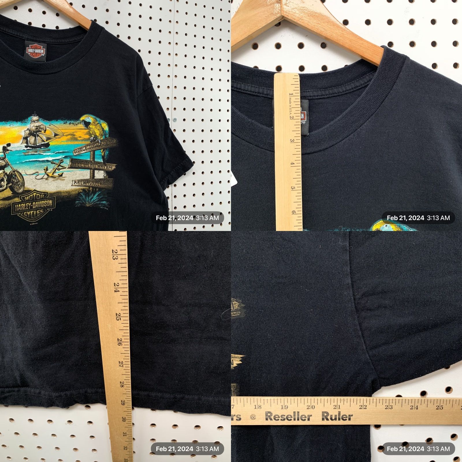 Harley Davidson VINTAGE Harley-Davidson Motorcycle Shirt Mens XL Black 22x29 Grand Cayman Size US XL / EU 56 / 4 - 8 Thumbnail