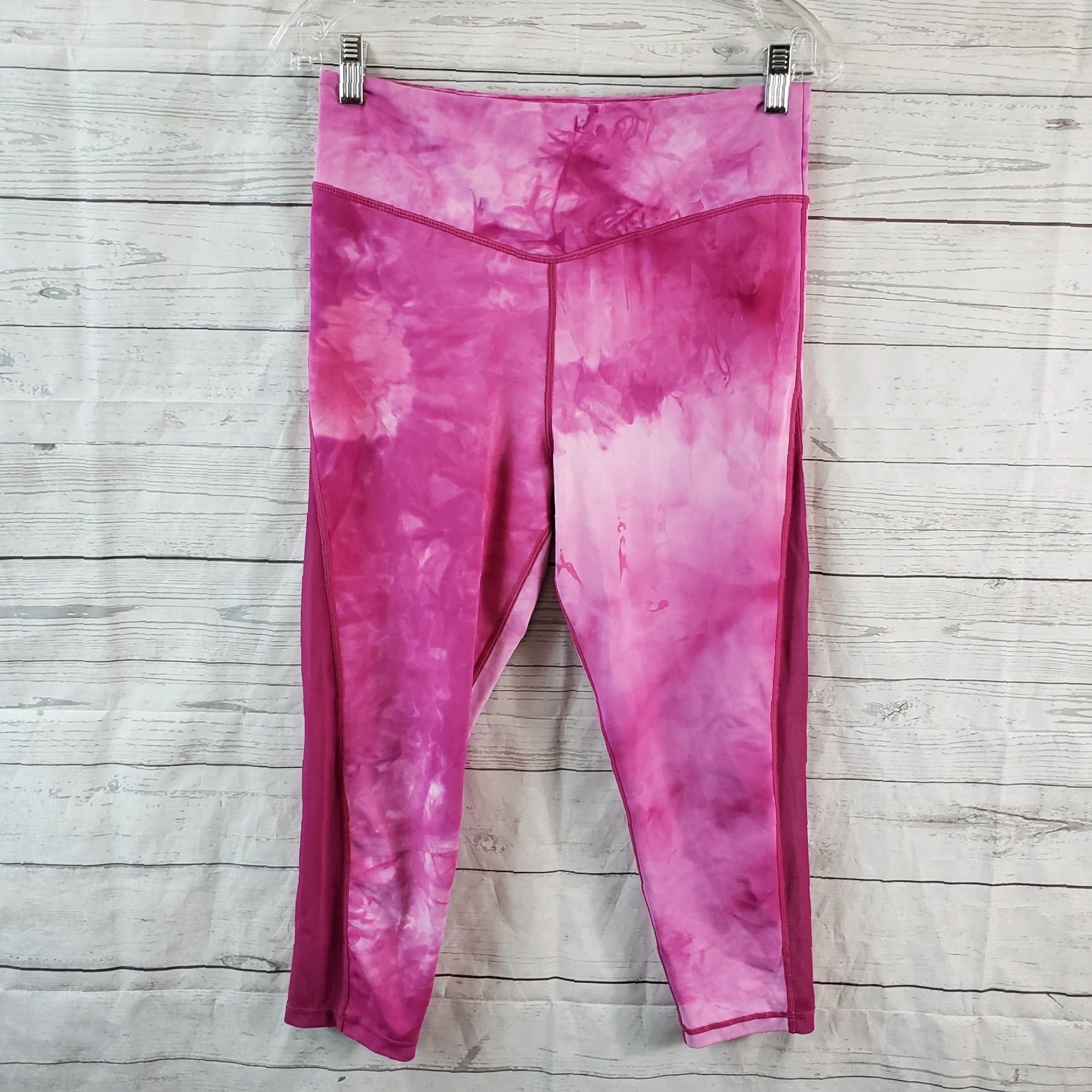 Vintage Zyia Womens Hendrix High Rise Leggings Sz 12 Pink Tie Dye Size 34" / US 12 / IT 48 - 2 Thumbnail