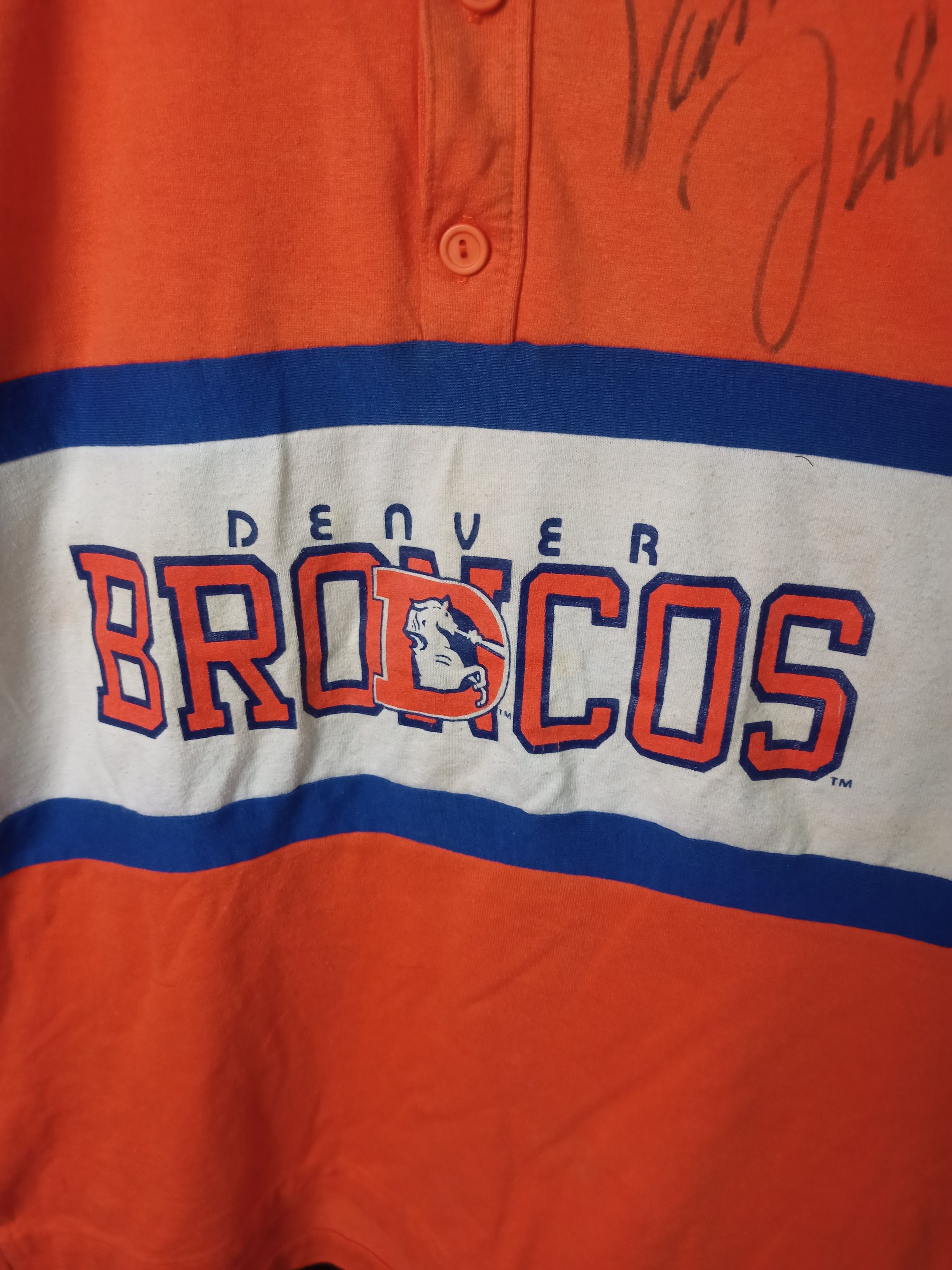 NFL × Nutmeg Vtg 80-90s Danver Broncos Signed By Vance Johnson #82 Size US M / EU 48-50 / 2 - 7 Thumbnail