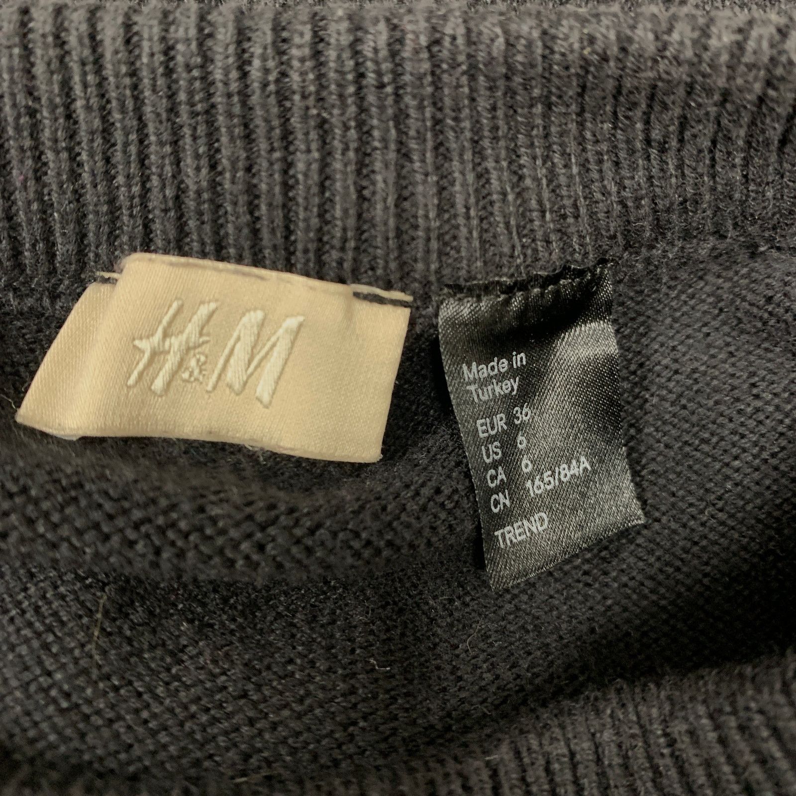 H&M H&M Womens Size 6 Black Knit Studded Shoulder Mini Dress Size M / US 6-8 / IT 42-44 - 4 Thumbnail