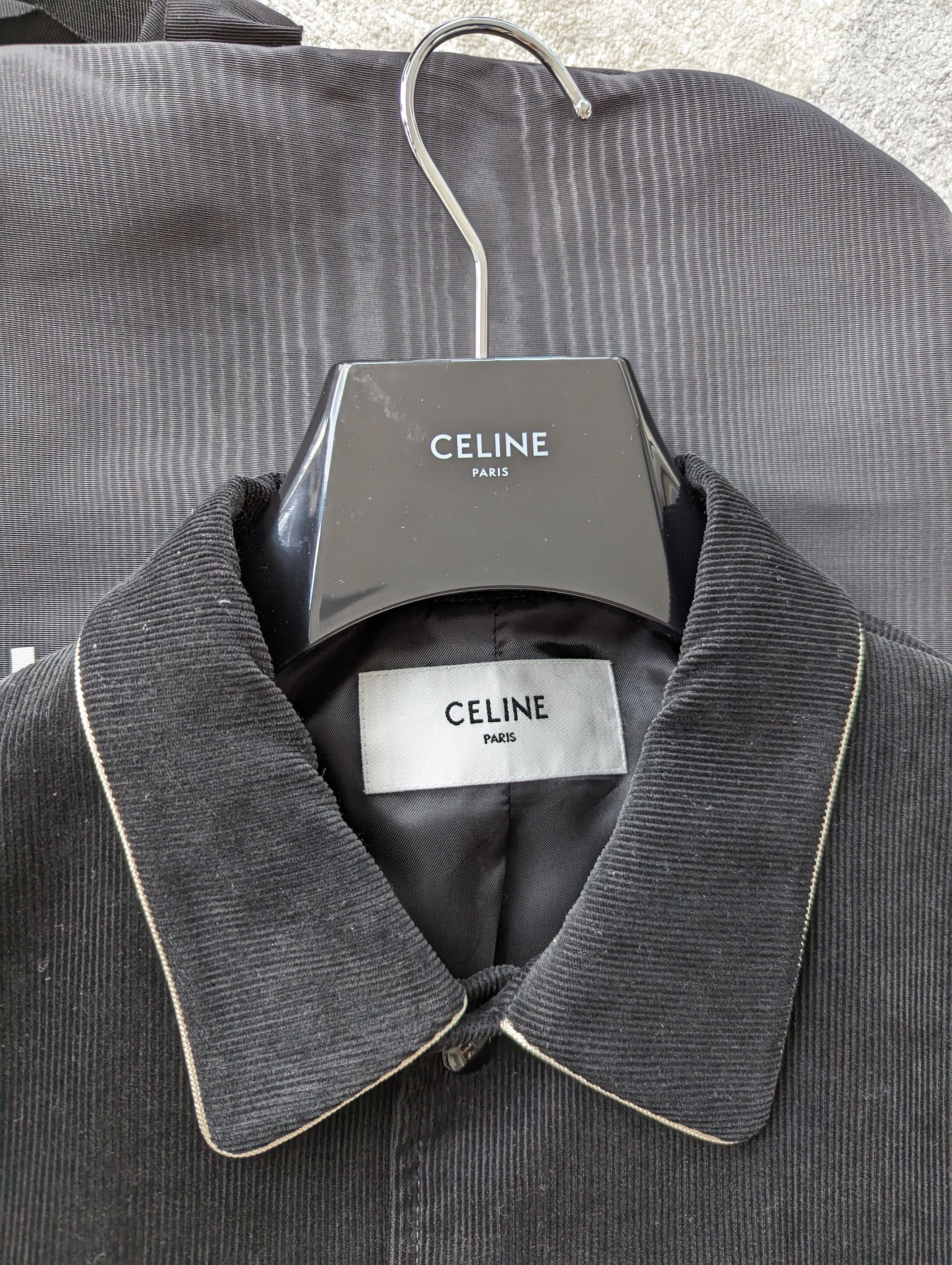 Celine BNWT CELINE BLACK CORDUROY TEDDY JACKET BOMBER SIZE 50 Size US M / EU 48-50 / 2 - 3 Thumbnail