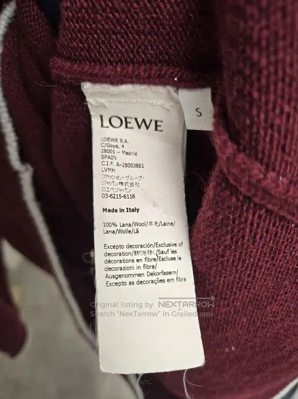 Loewe Loewe Elegant Wine Red Wool Cardigan . Size XXS / US 00 / IT 34 - 4 Thumbnail