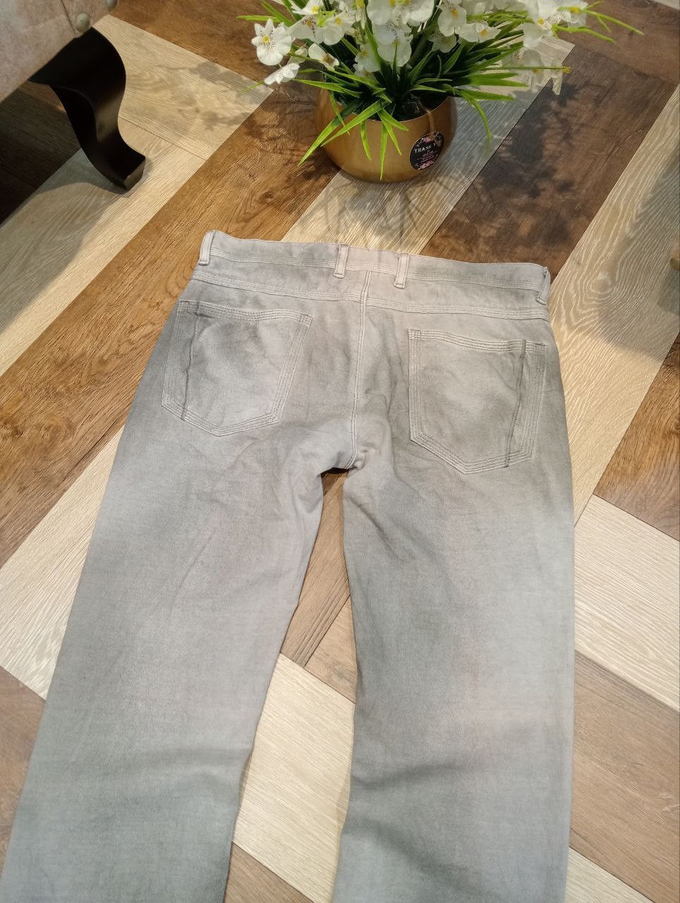 Neil Barrett BLACKBARRETT BY NEIL BARRETT LIGHT GRAY ACID JEANS Size US 33 - 12 Thumbnail