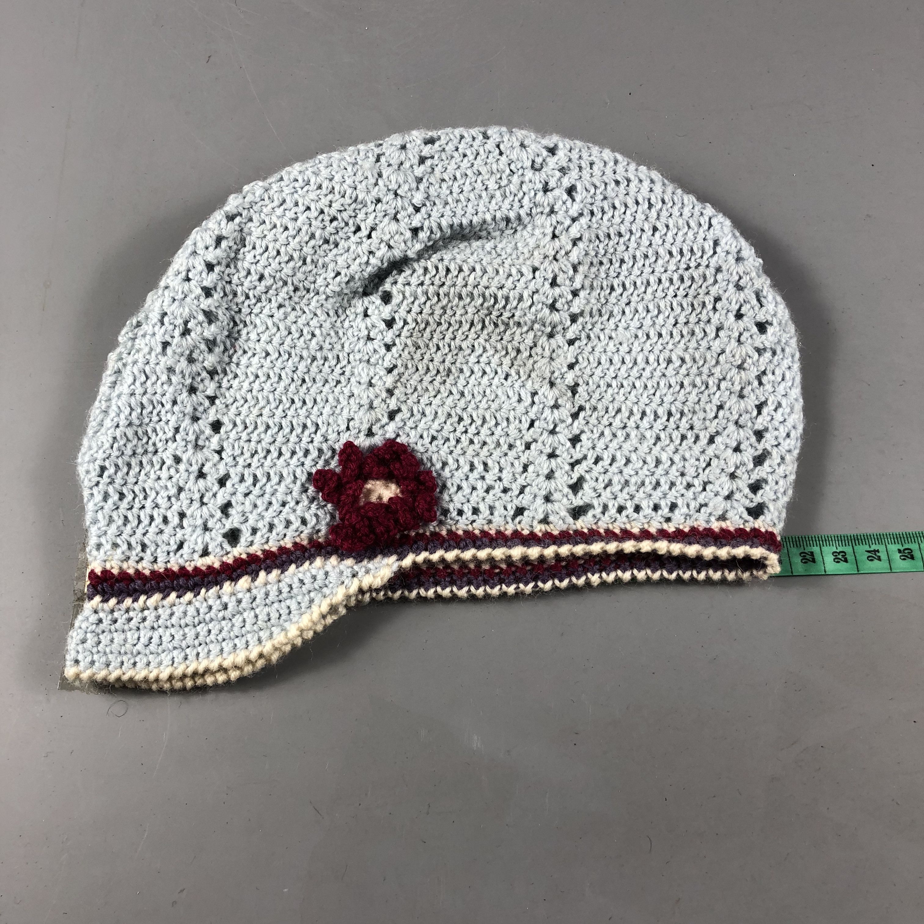 Vintage Knit Crochet Visor Beanie Snowcap Snow Hat B704 Size ONE SIZE - 3 Thumbnail