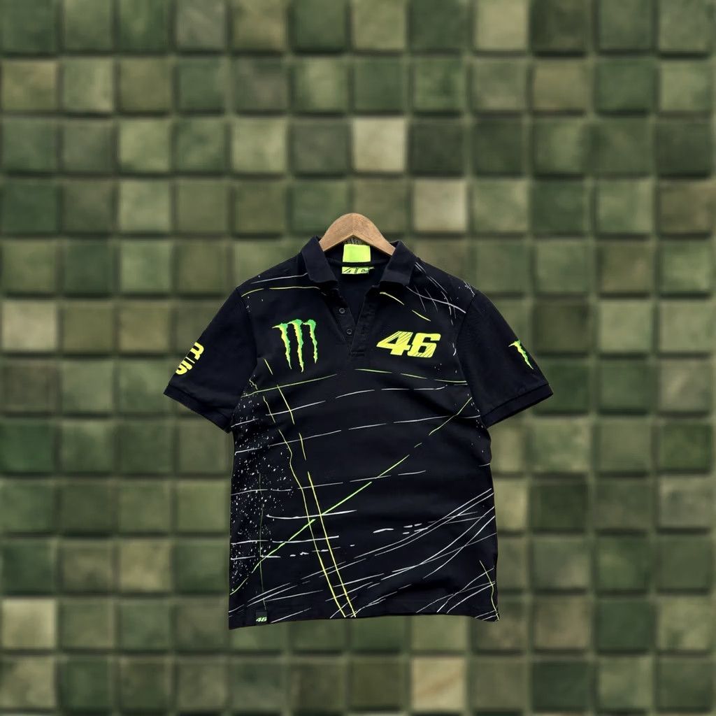 Valentino VINTAGE Monster Energy Valentino Rossi 46 Black Polo T-Shirt M Men Short Sleeve Shirt Size US M / EU 48-50 / 2 - 1 Thumbnail