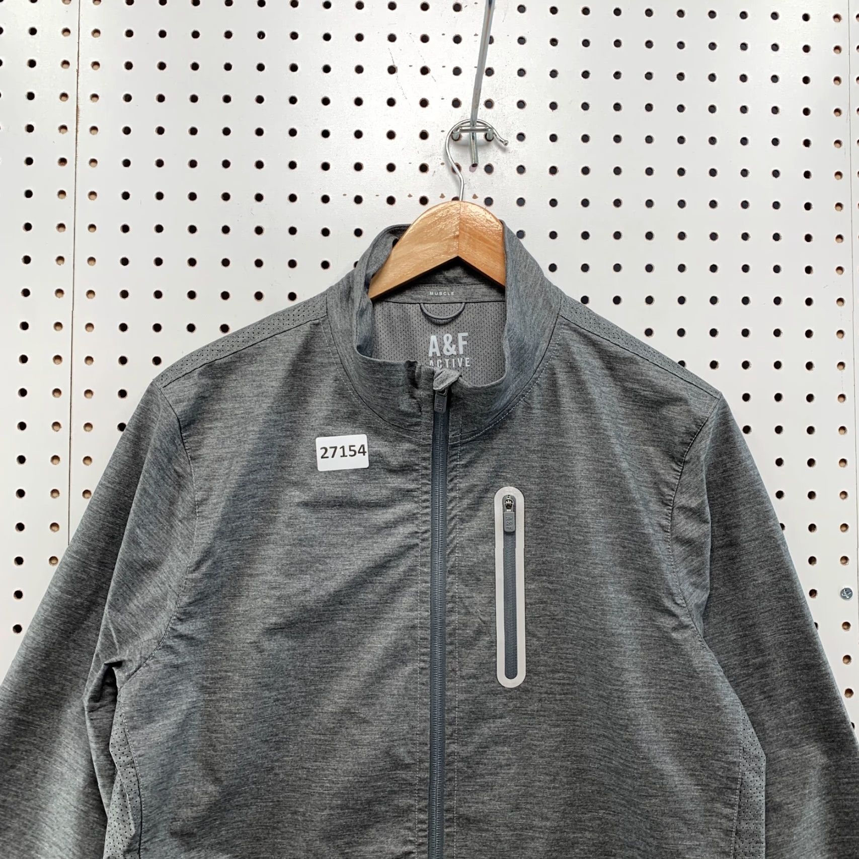 Abercrombie & Fitch Abercrombie & Fitch A&F Active Full Zip WAXED Jacket Gray Adult Medium Size US M / EU 48-50 / 2 - 6 Thumbnail