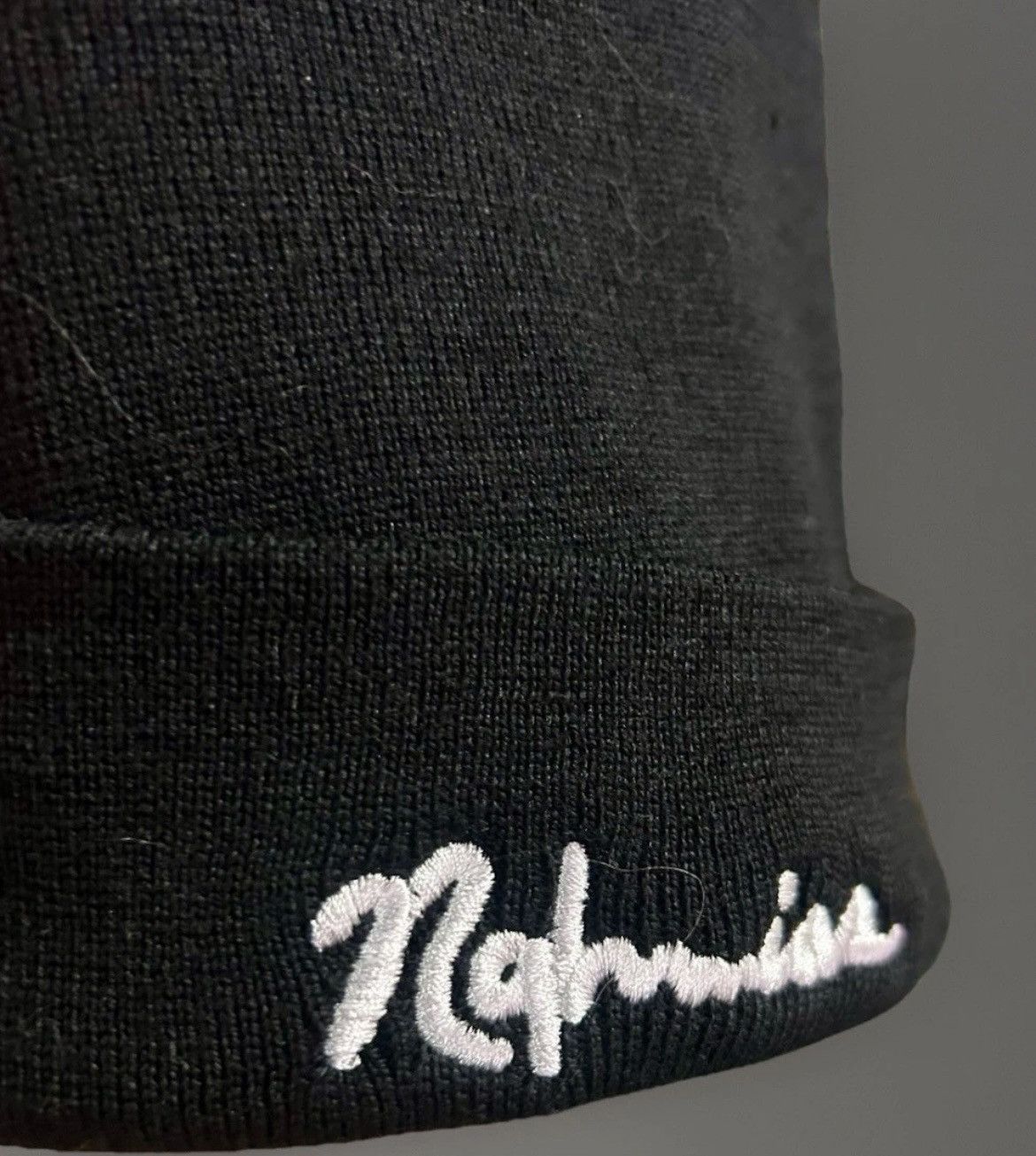 Nahmias Nahmias - Cursive Logo Wool Beanie - Black Size ONE SIZE - 5 Thumbnail