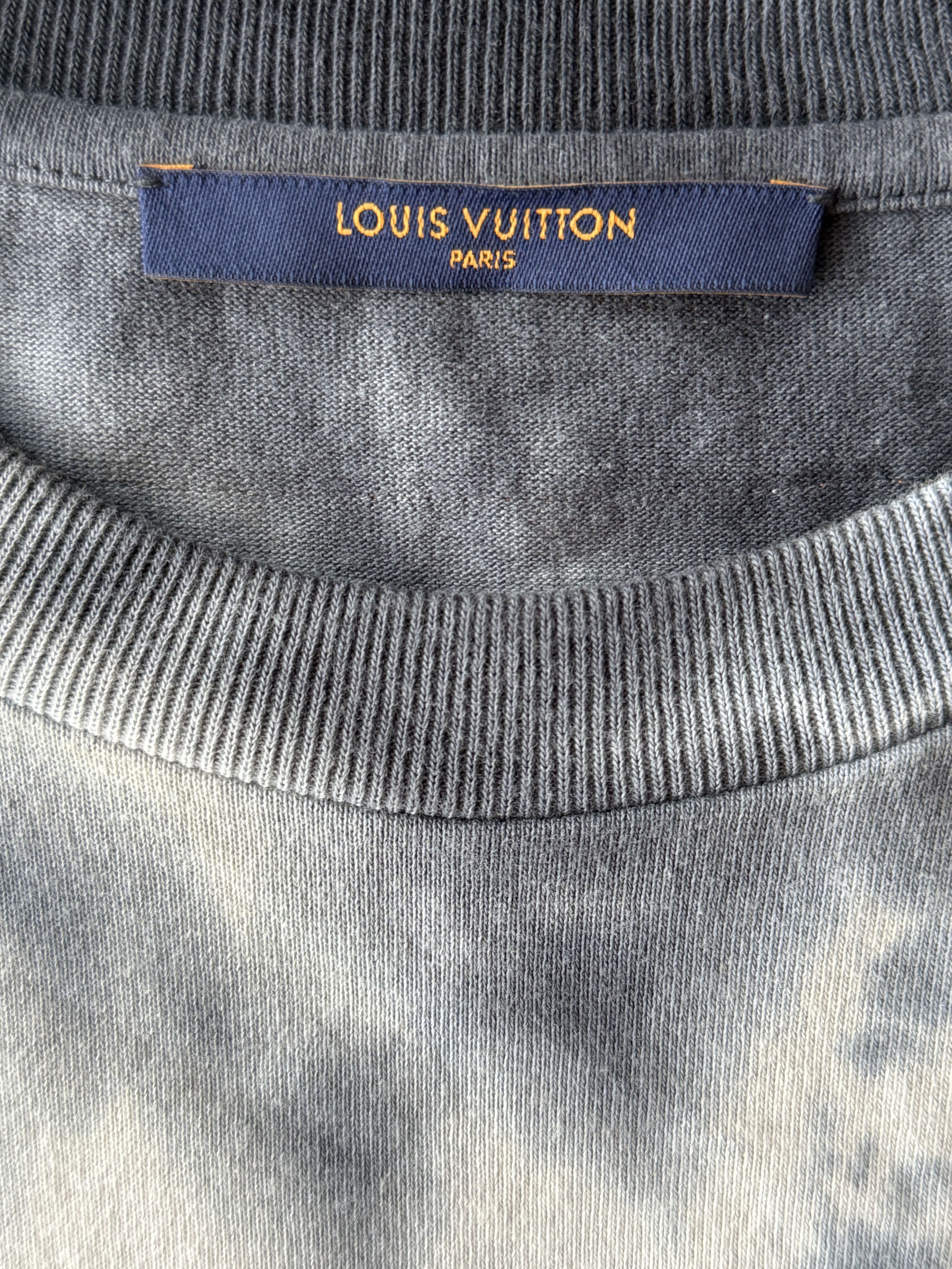 Louis Vuitton Louis Vuitton Grey & Orange Tie-Dye Graffiti T-Shirt Size US XXL / EU 58 / 5 - 3 Thumbnail