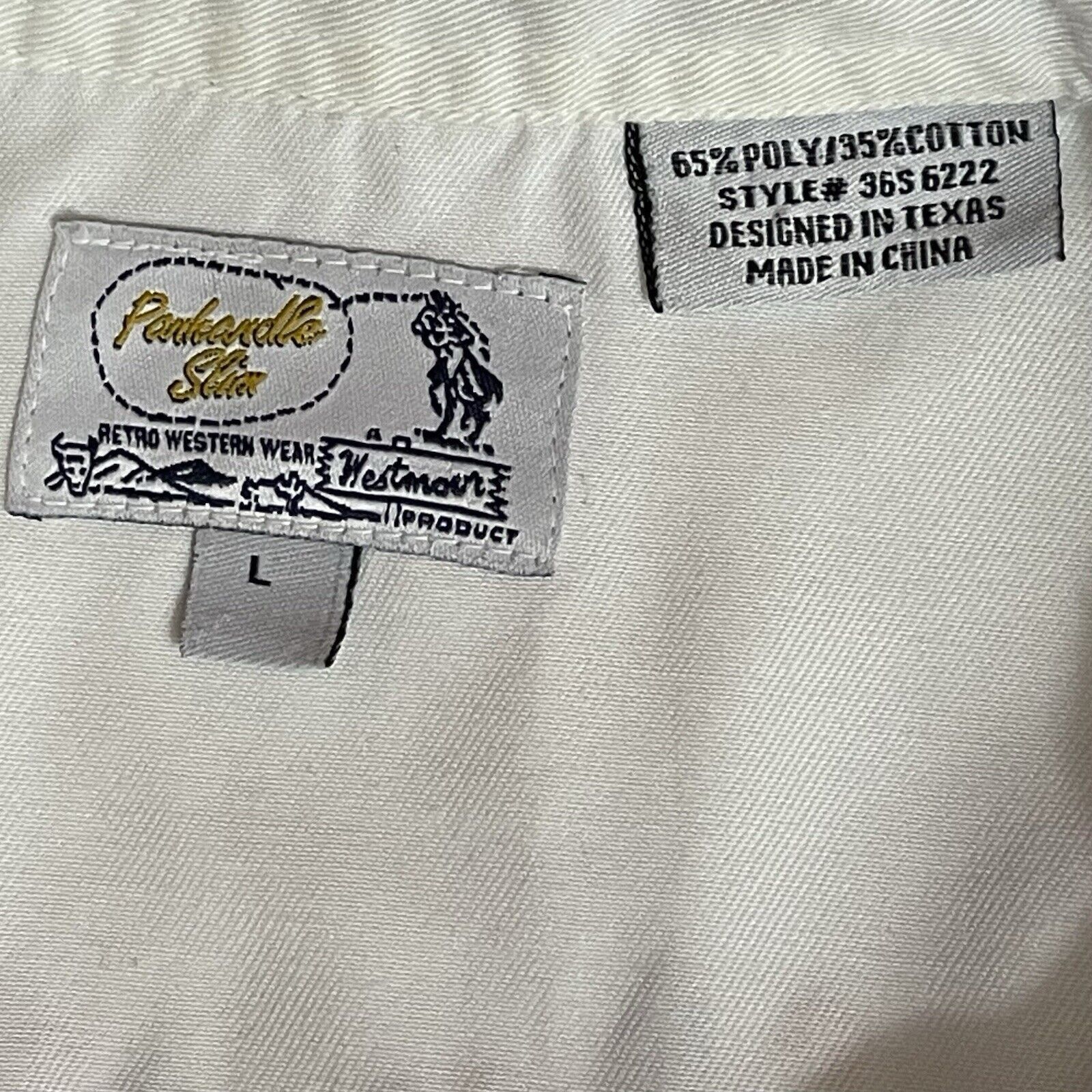 Panhandle Slim Panhandle Slim Mens Shirt Large White Embroidered Pearl Snap Size US L / EU 52-54 / 3 - 2 Thumbnail