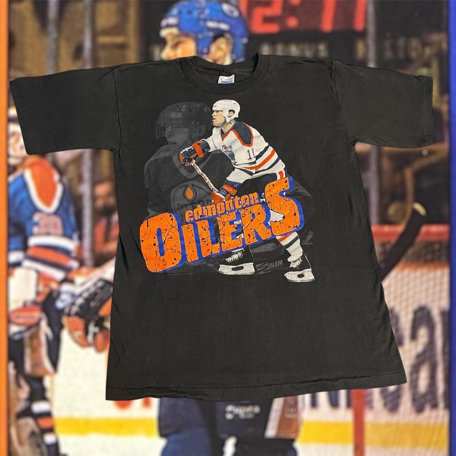 Vintage 90s NHL Mark Messier Edmonton Oilers Stanley Cup Tee