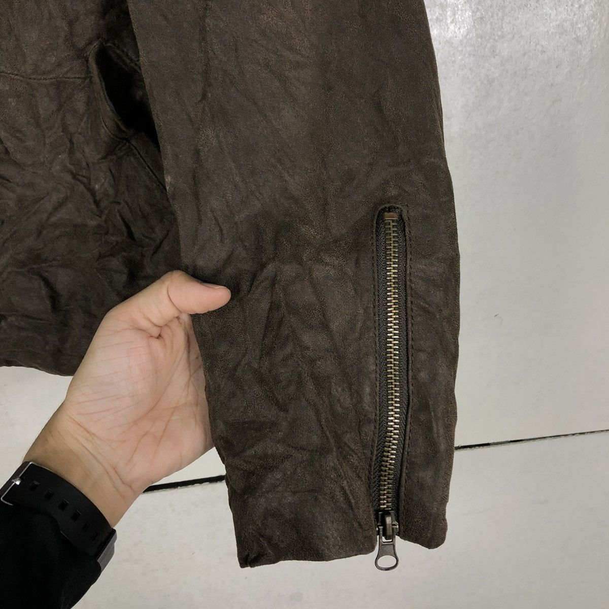 Japanese Brand 🔥VINTAGE CROPPED GENUINE LEATHER JACKET GGD ISSEY MIYAKE Size US M / EU 48-50 / 2 - 17 Thumbnail