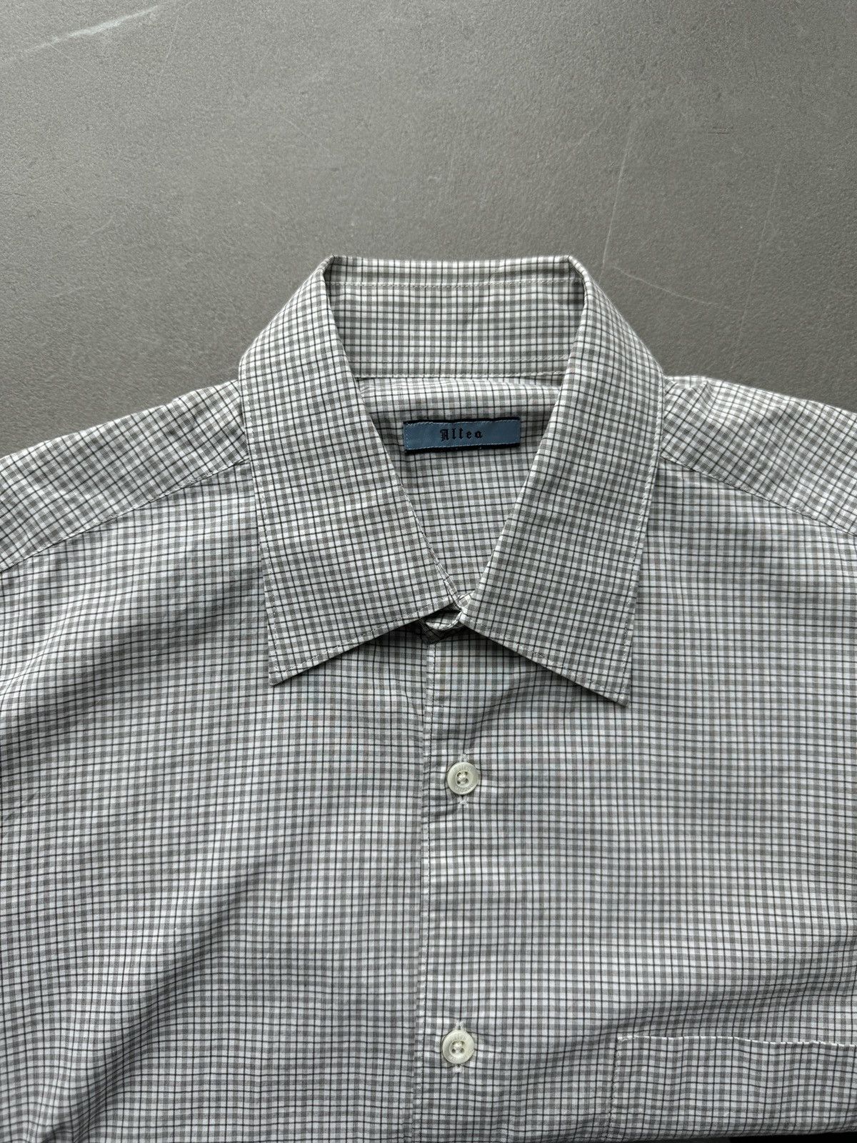 Altea ALTEA Milano ITALY Made Mens Small Checker Dress Shirt Size US M / EU 48-50 / 2 - 13 Thumbnail
