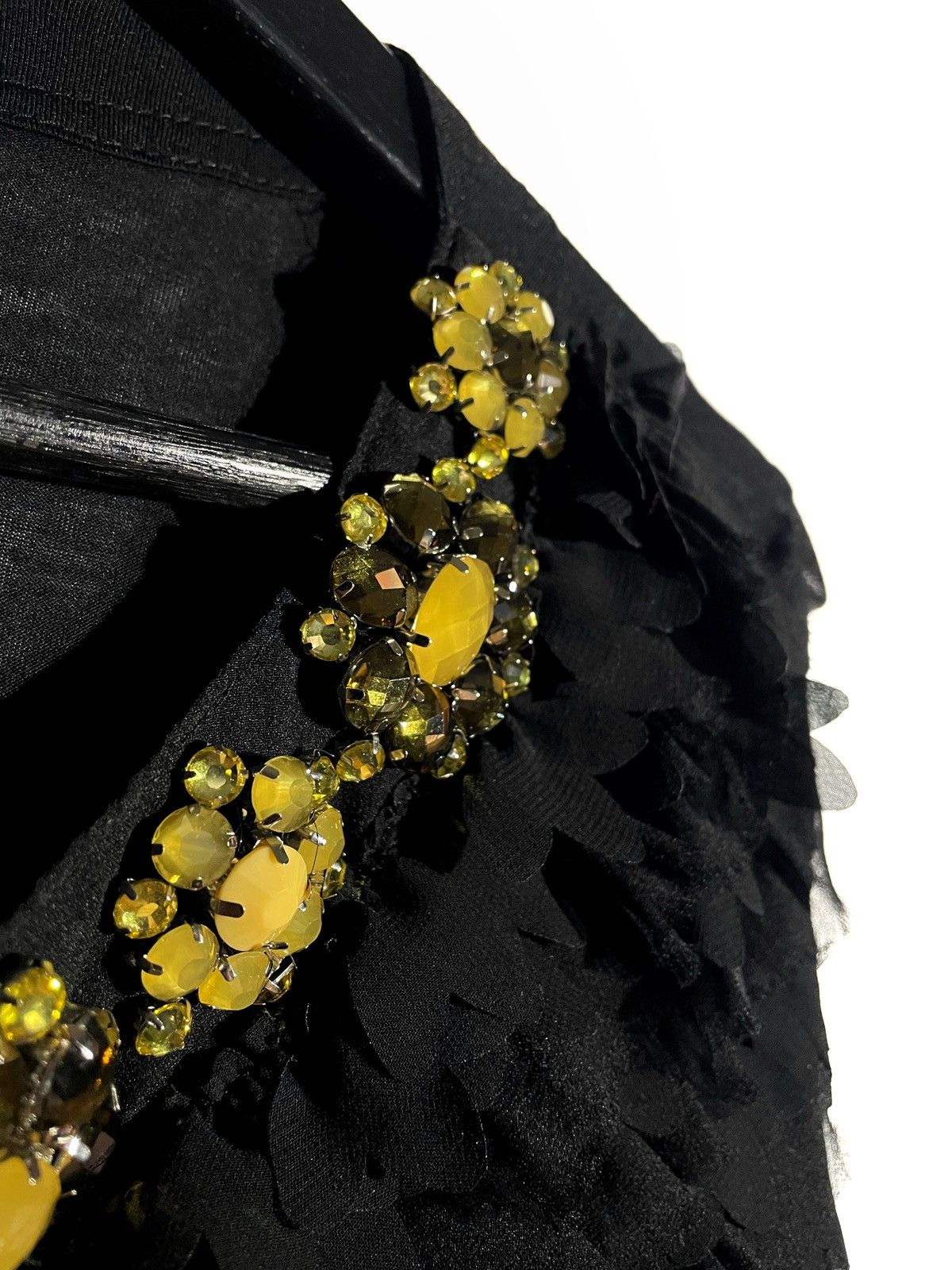 Givenchy Givenchy Silk & Stones Black Floral Dress Size 2/M Luxury Size M / US 6-8 / IT 42-44 - 3 Thumbnail