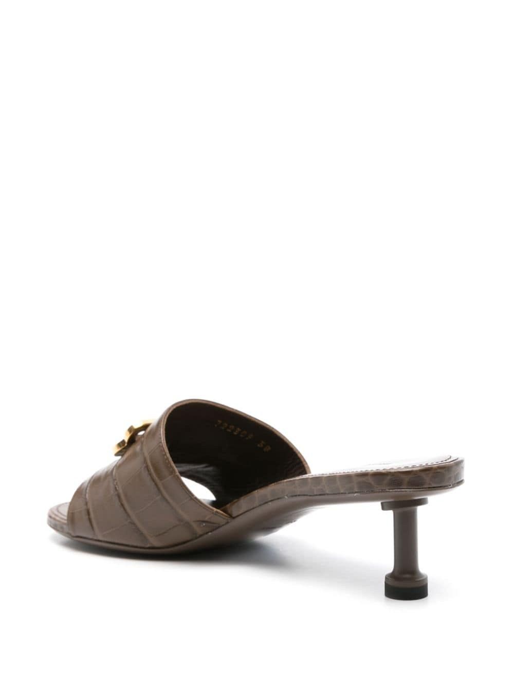 Balenciaga o1y0625 Mules in Chocolate Brown Size US 6 / IT 36 - 3 Thumbnail