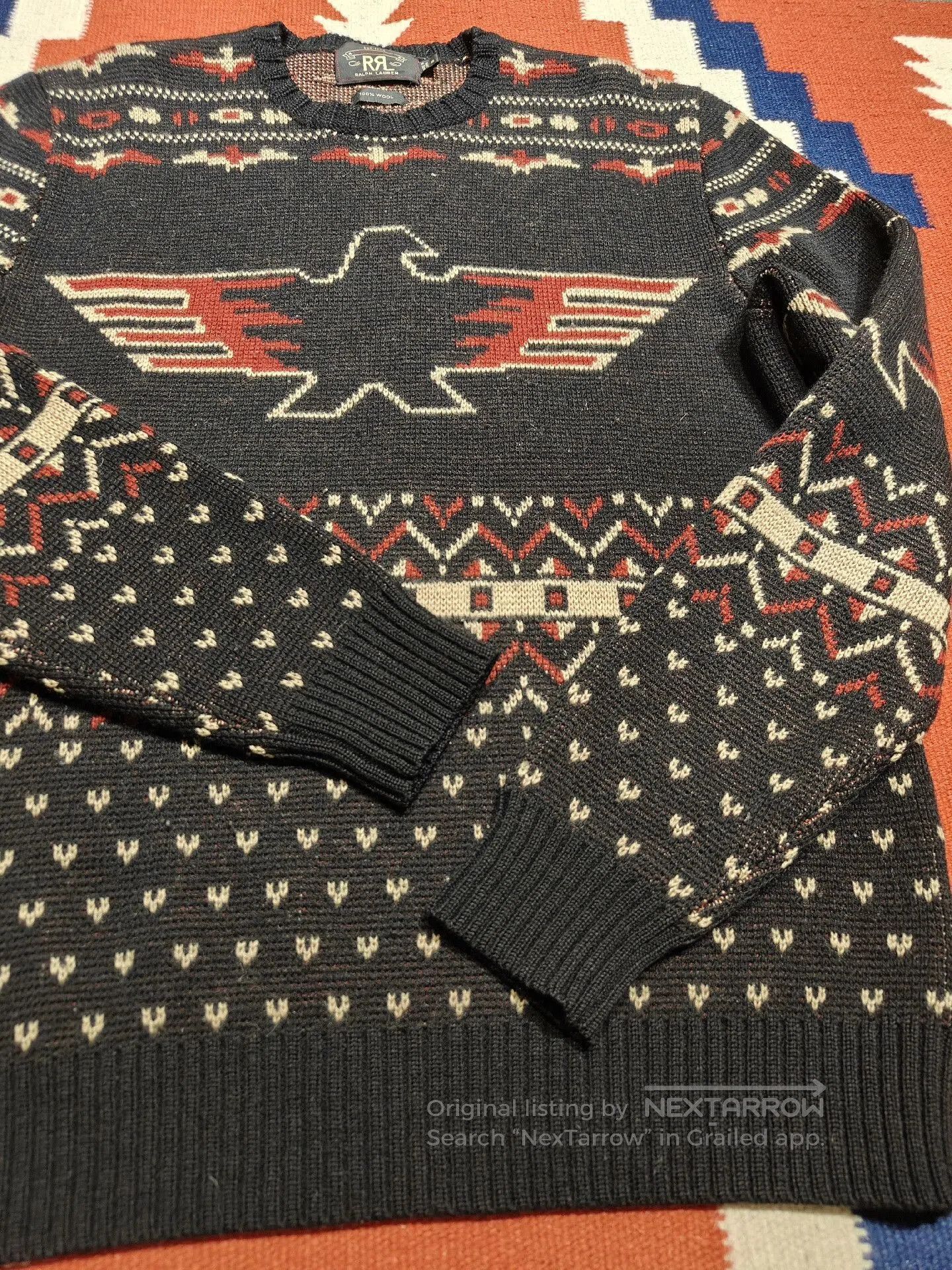 RRL Ralph Lauren RRL Navajo Thunderbird Wool Sweater. Size US S / EU 44-46 / 1 - 4 Thumbnail