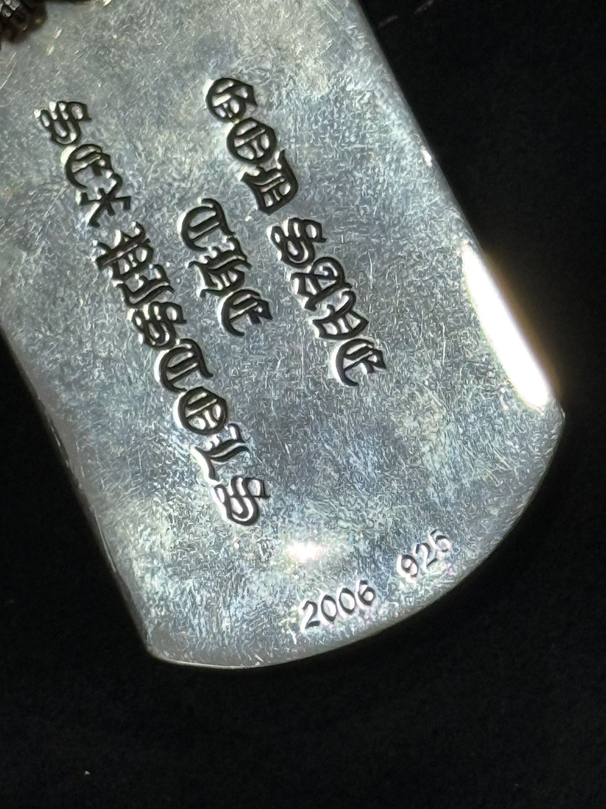 Chrome Hearts Chrome hearts god save the sex pistols dog tag with ball cha Size ONE SIZE - 16 Thumbnail