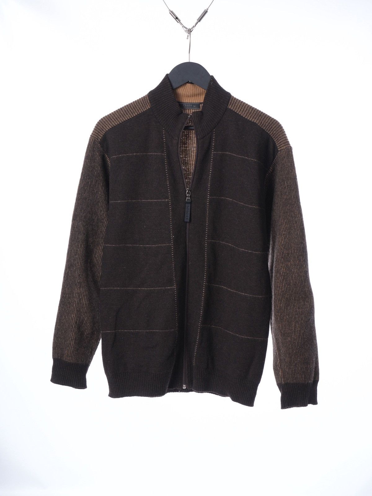 Prada Prada Early 2000’s Wool Full Zip Sweater sz 50 Size US M / EU 48-50 / 2 - 1 Thumbnail