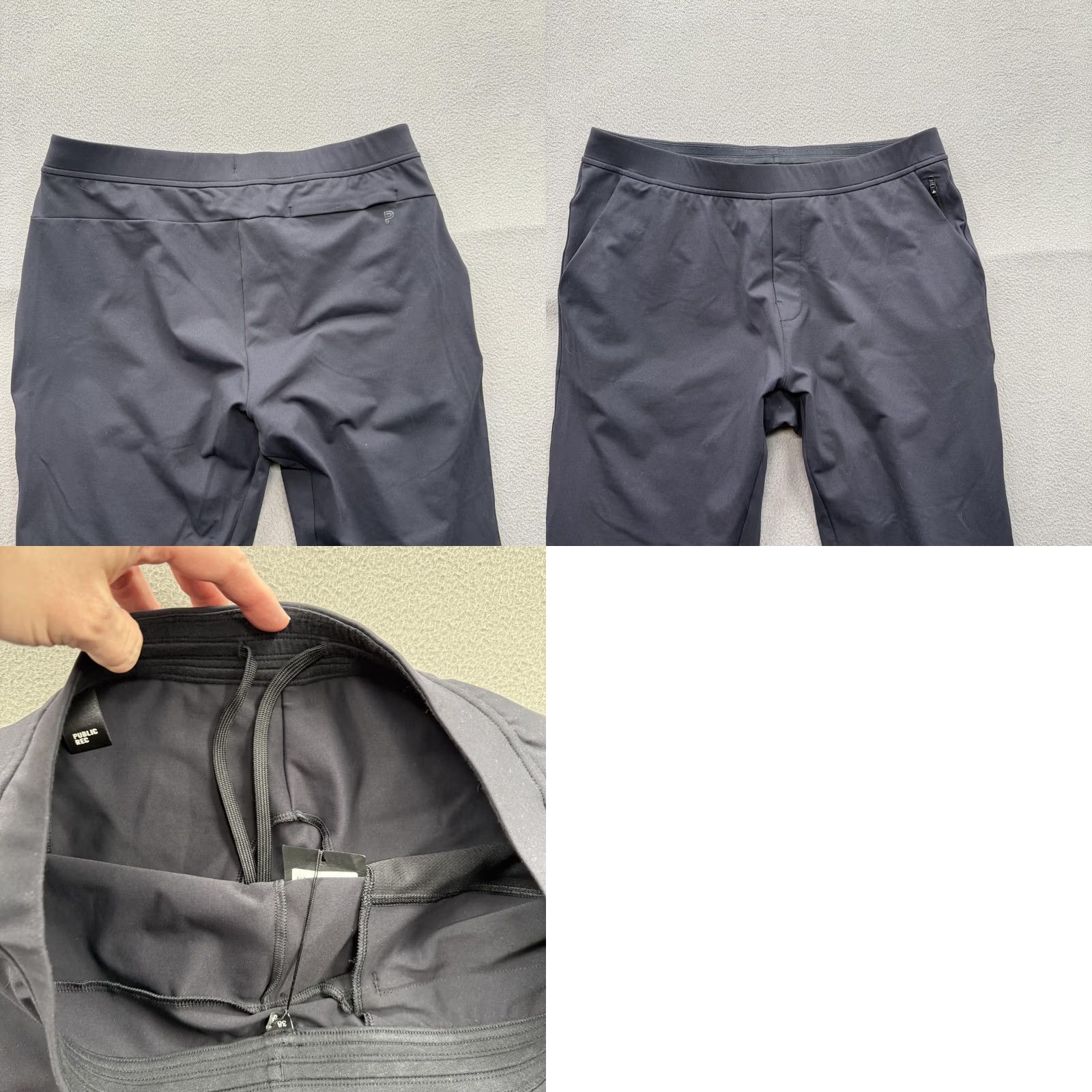 Vintage Public Rec All Day Every Day Jogger Mens 38x30 Black Tapered Pants Jogger Elastic Waist Zip Pocket Size US 38 / EU 54 - 8 Thumbnail