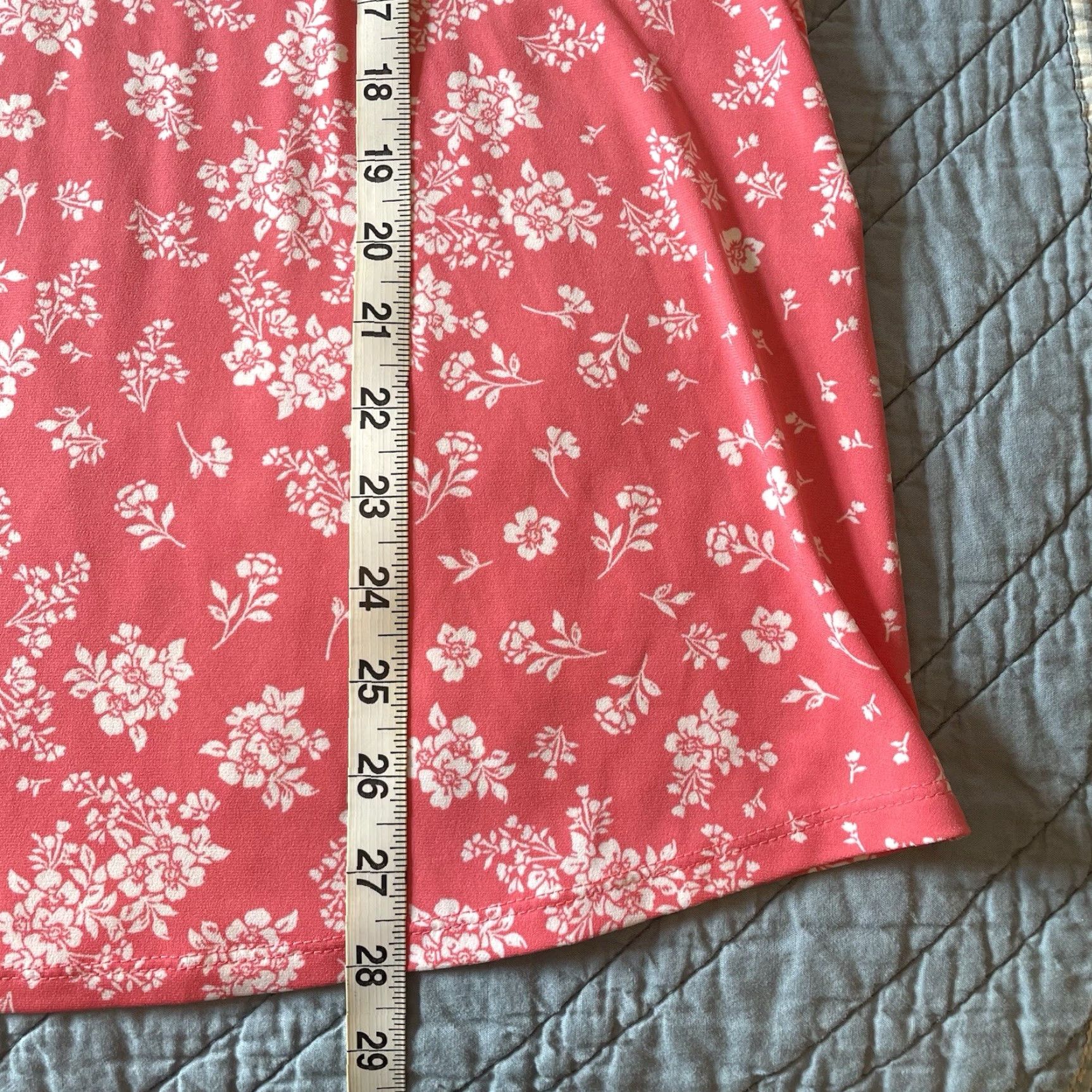 Charter Club Charter Club Top Plus Size 3X Floral Short Flutter Sleeve Coral Melon Women’s Blouse Cute Casual Workwear Size XXL / US 16-18 / IT 52-54 - 7 Thumbnail