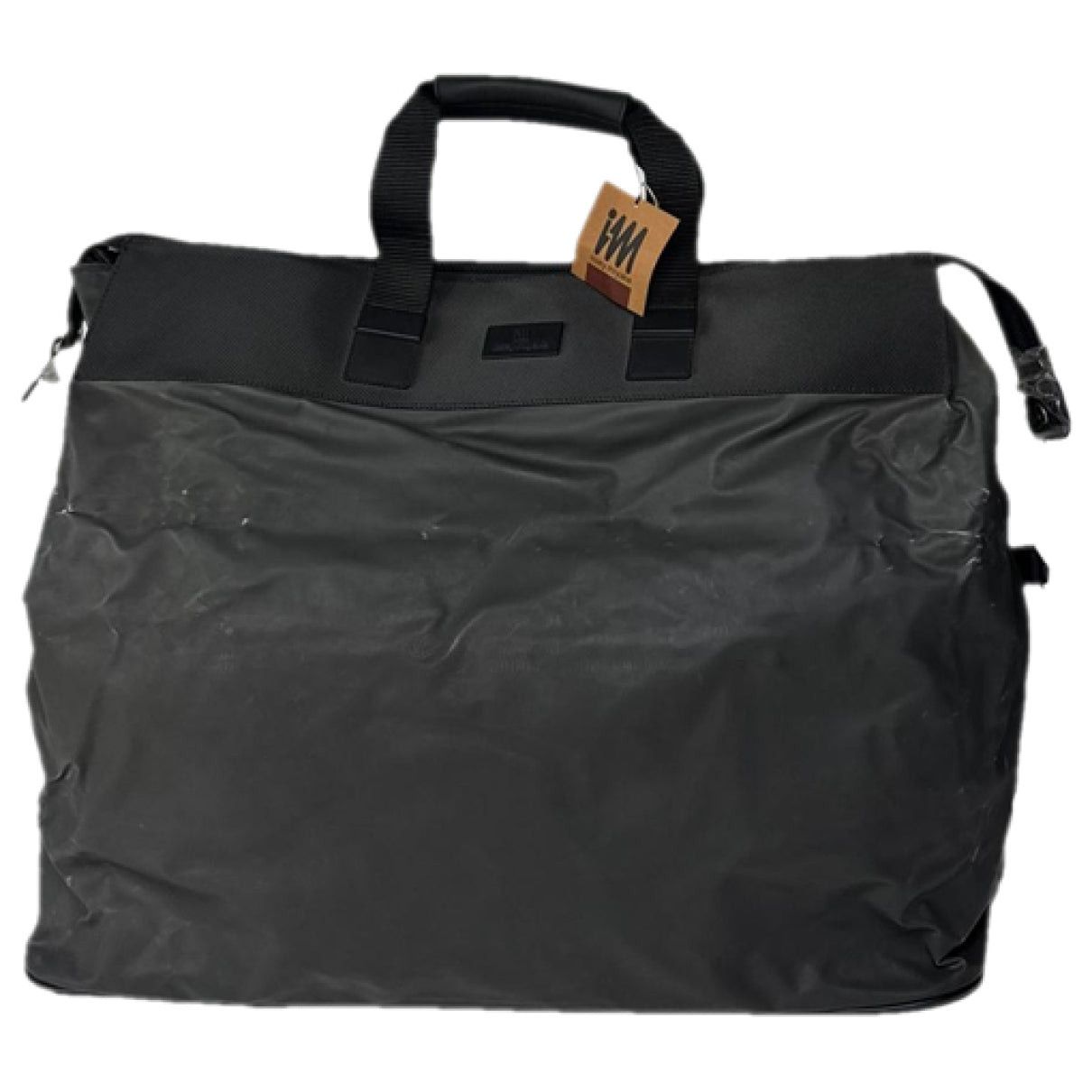 Black Vegan Leather Travel Bag, Women's