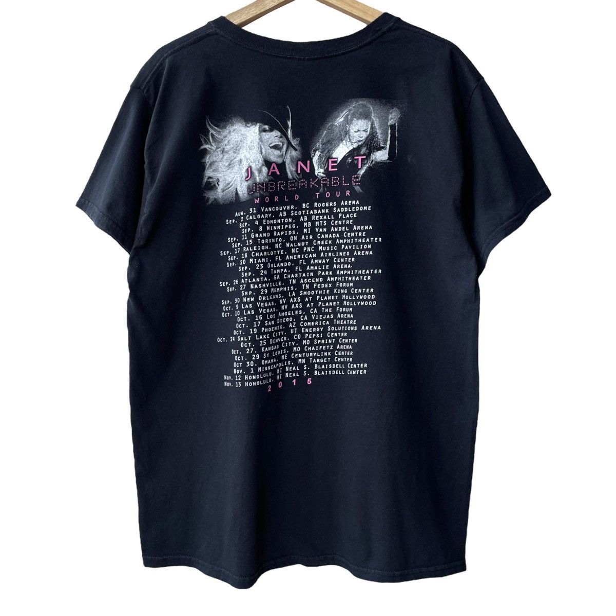 Band Tees × Vintage Janet Jackson 2015 Unbreakable World Tour Promo Tee Size US L / EU 52-54 / 3 - 2 Thumbnail