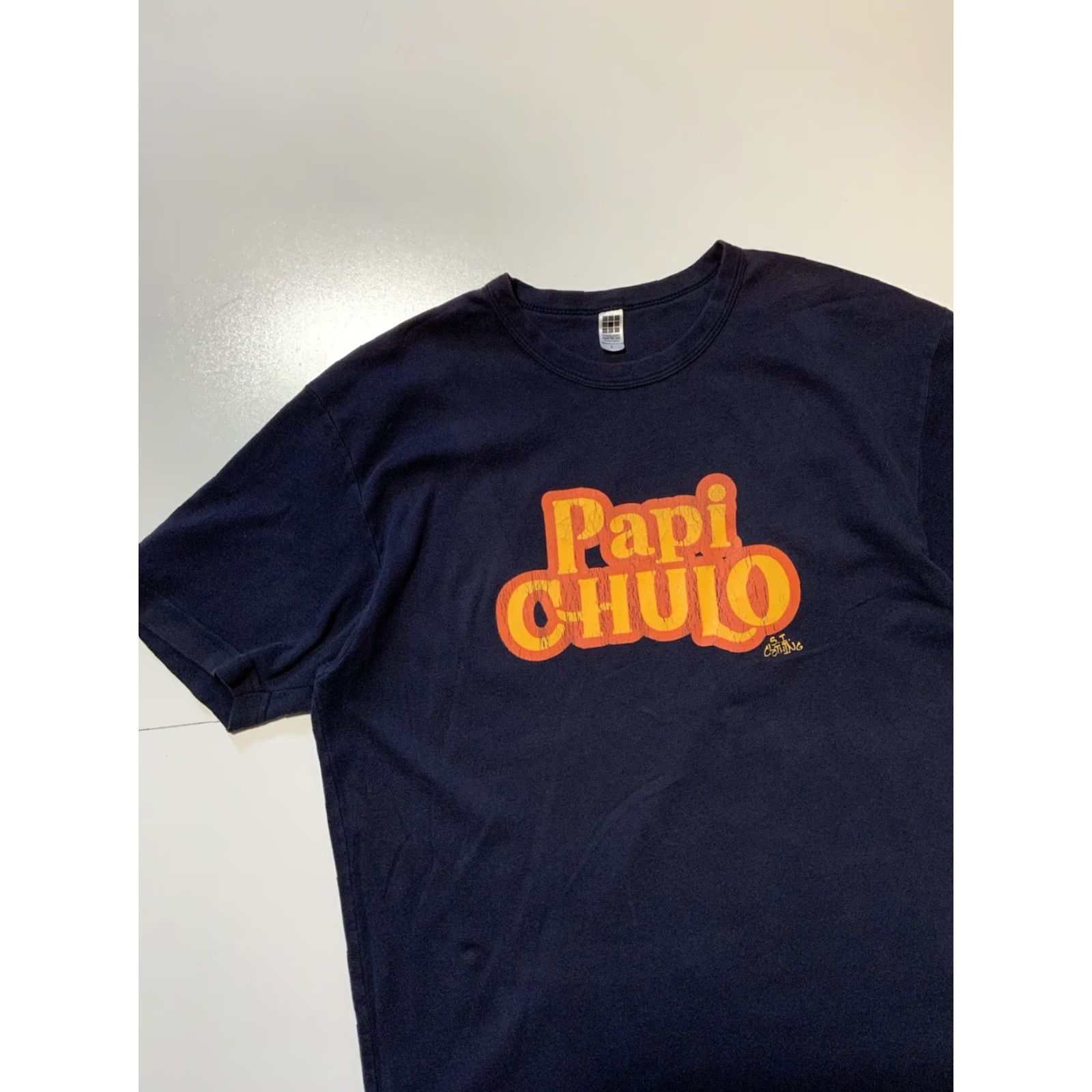 American Apparel VINTAGE American Apparel T-Shirt Mens L Blue Graphic Papi Chulo Slogan Y2K SI Clothing N/A Size US L / EU 52-54 / 3 - 4 Thumbnail