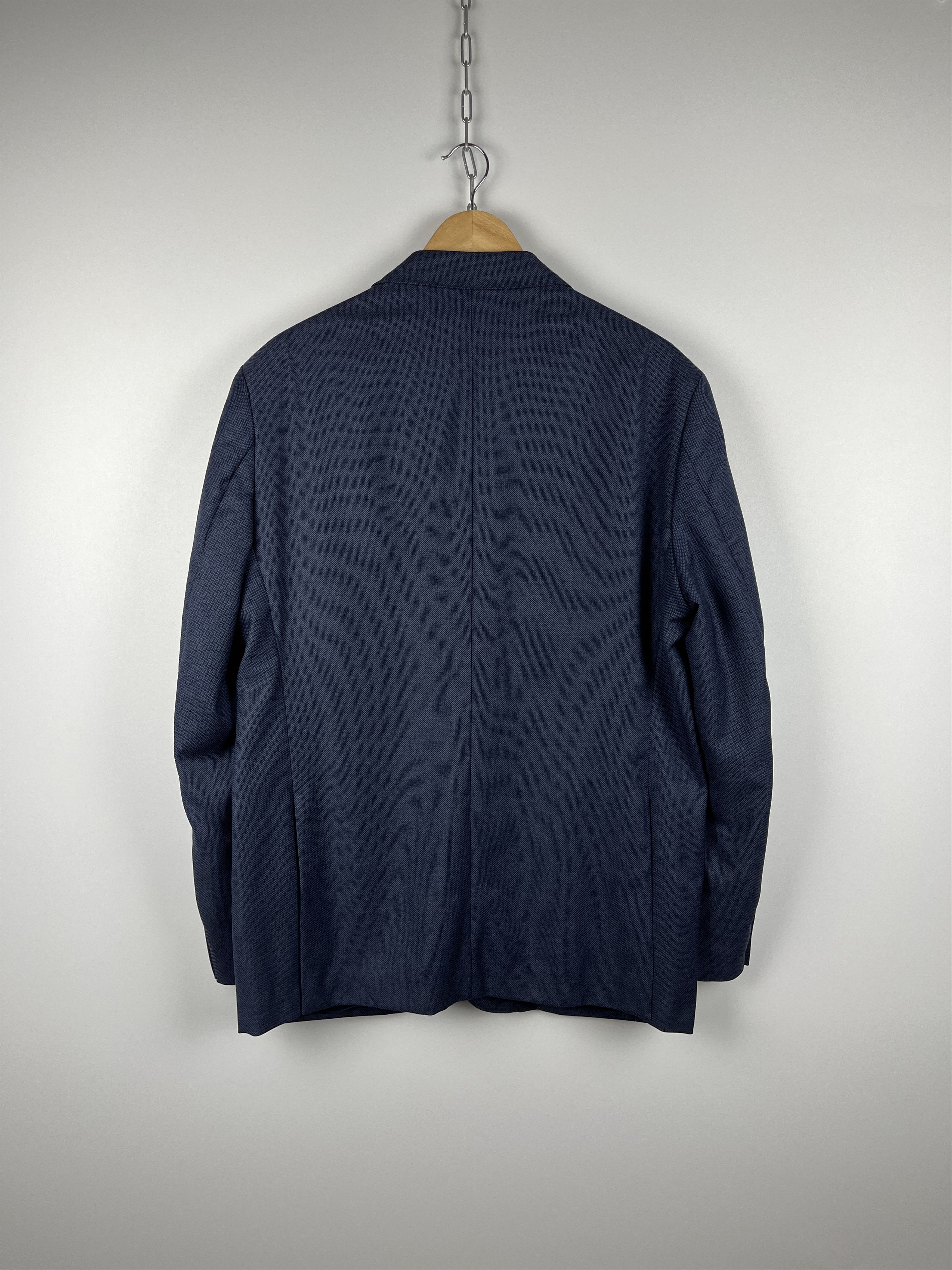 Hackett Hackett London Indigo Birdseye Wool Blazer Jacket Size 46R - 15 Thumbnail