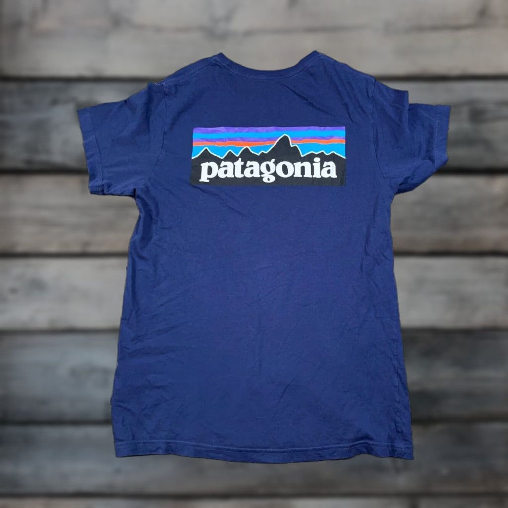 Patagonia Patagonia Slim Fit T-Shirt Adult Medium Blue Logo Print Organic Cotton Outdoors Size US M / EU 48-50 / 2 - 1 Thumbnail