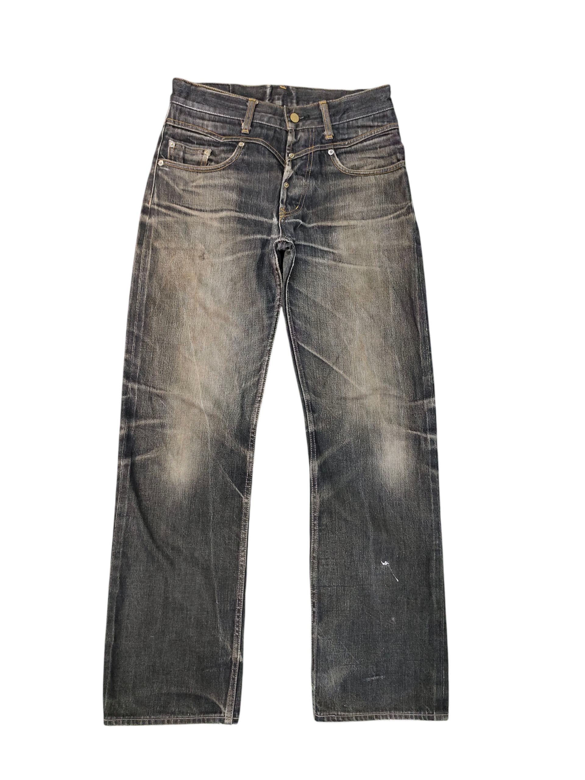 Spiritual Gangster Vintage Gangsterville Selvedge Rusty Distress Denim Jeans Size US 30 / EU 46 - 2 Thumbnail