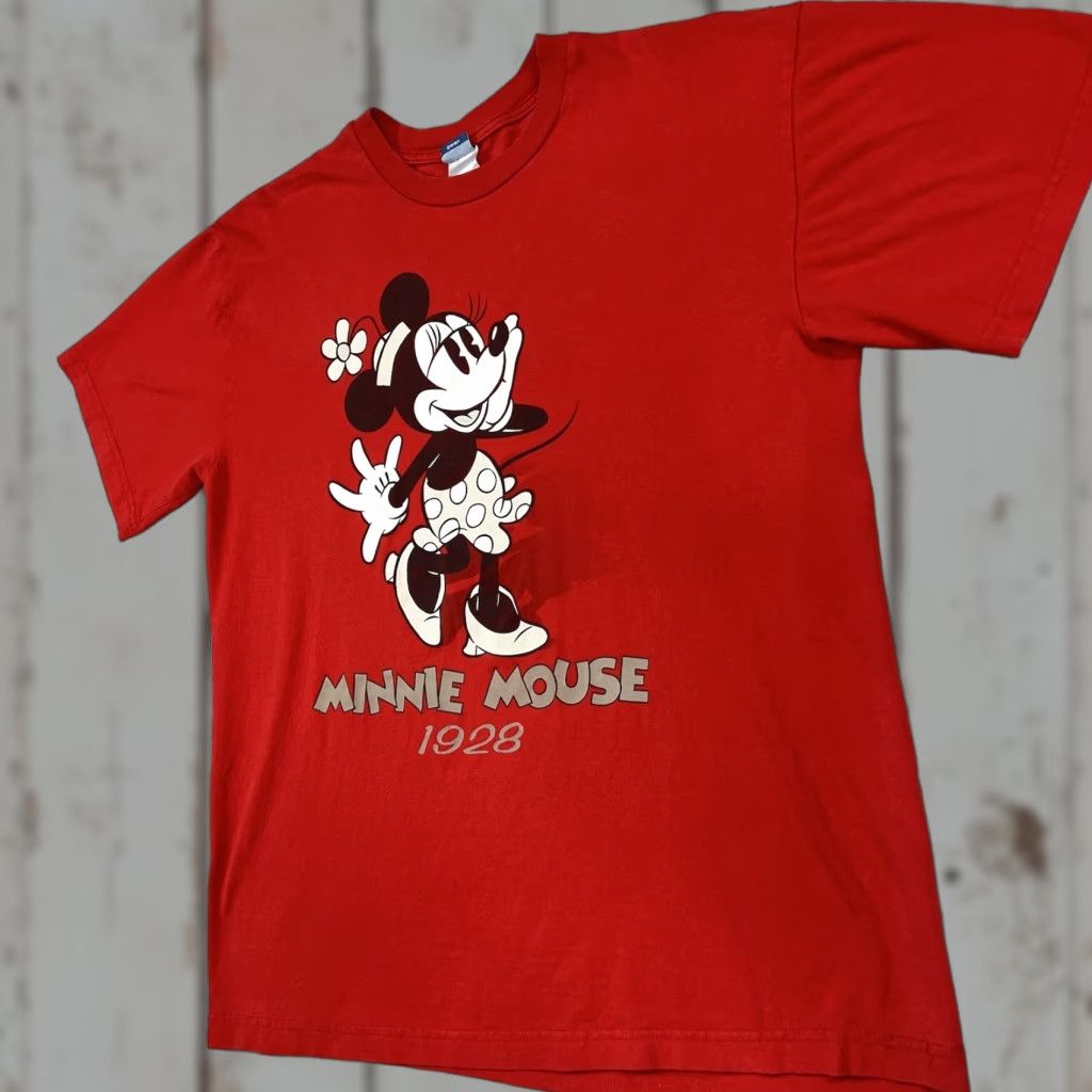 Disney VINTAGE Disney Minnie Mouse T-Shirt Adult XL Double-Sided Red Classic Cartoon Design Size US XL / EU 56 / 4 - 1 Thumbnail