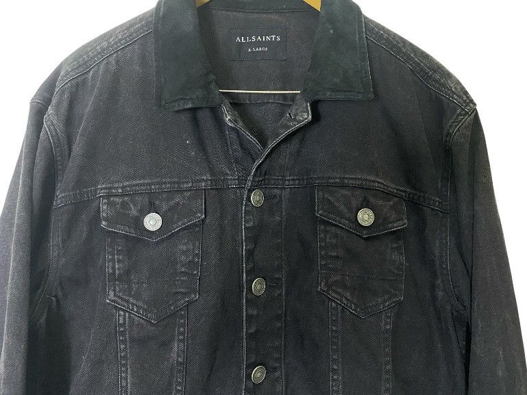 Allsaints Allsaints Black Denim Distressed Jacket Size US XL / EU 56 / 4 - 2 Thumbnail