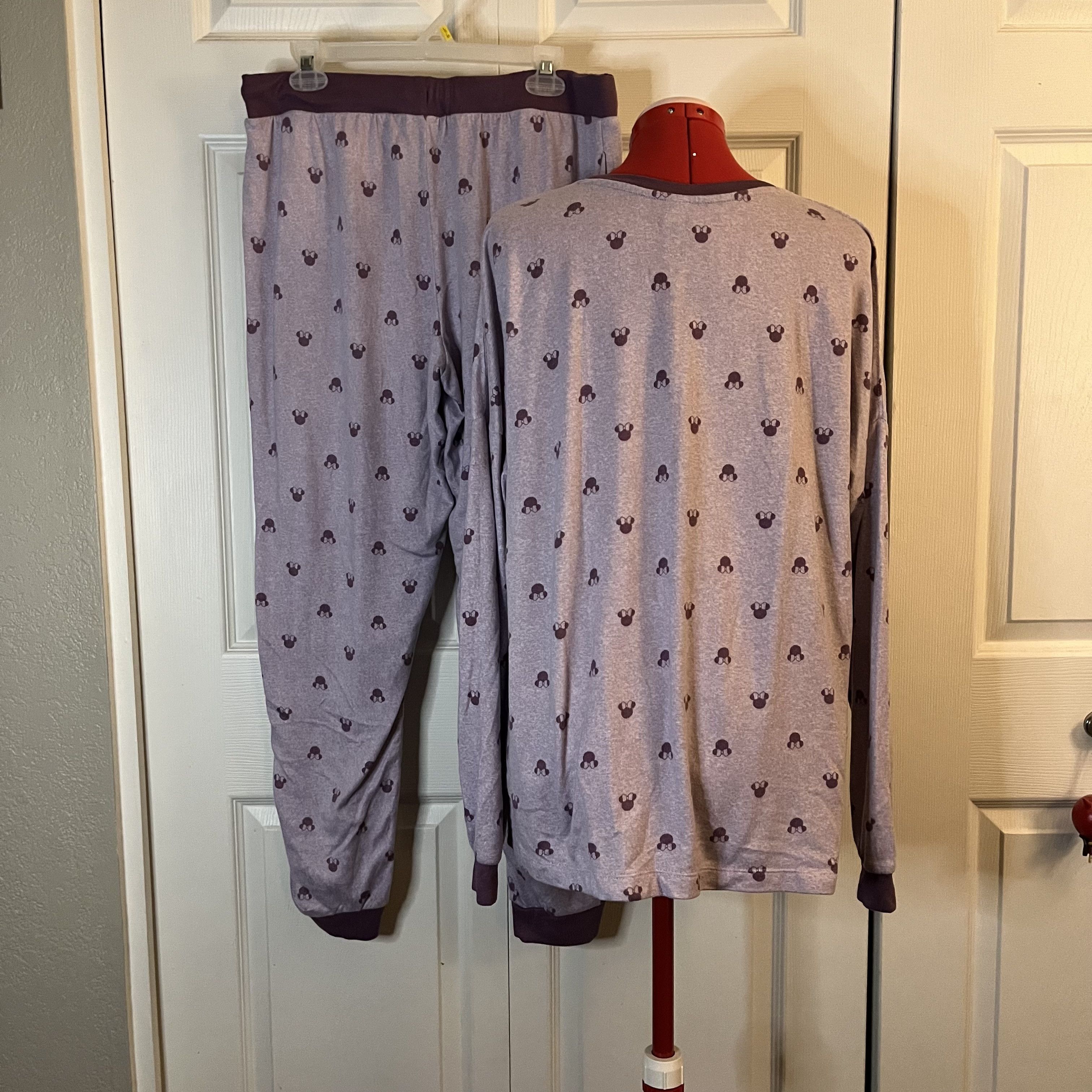 Disney Purple Minnie Mouse Pajama Set size Large Size L / US 10 / IT 46 - 2 Thumbnail