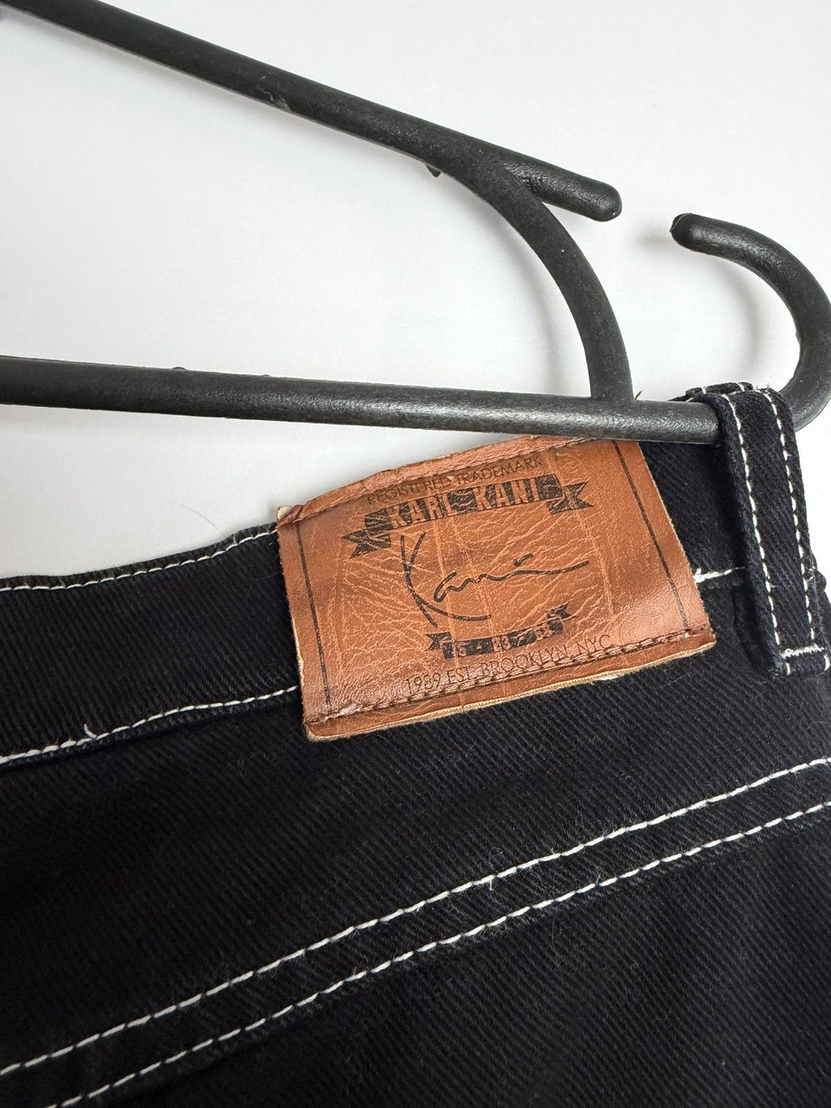 Karl Kani Vintage Karl Kani Black Baggy Carpenter Jeans Stitching Logo Size US 32 / EU 48 - 4 Thumbnail