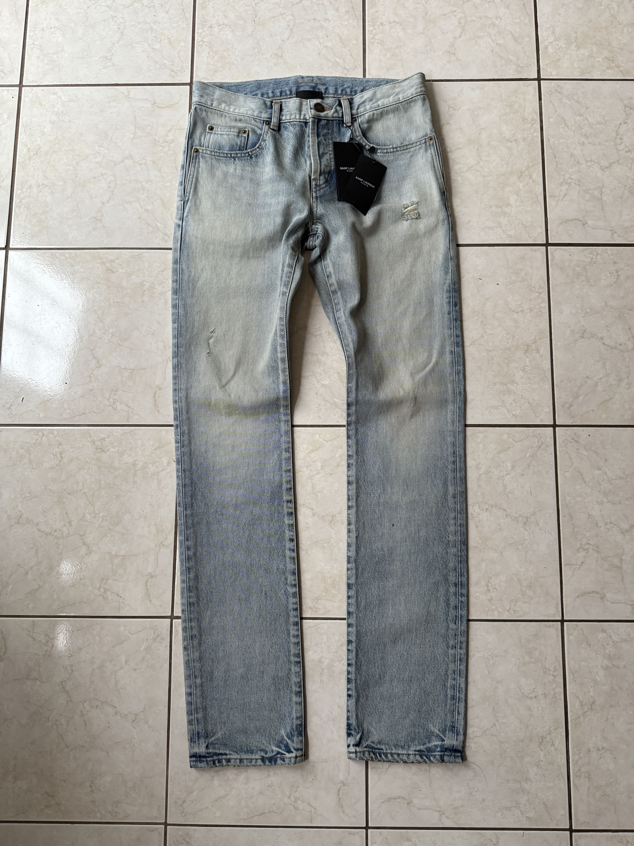 Saint Laurent Paris Saint Laurent Light Fall Blue Slim Fit Jeans Size US 28 / EU 44 - 1 Thumbnail