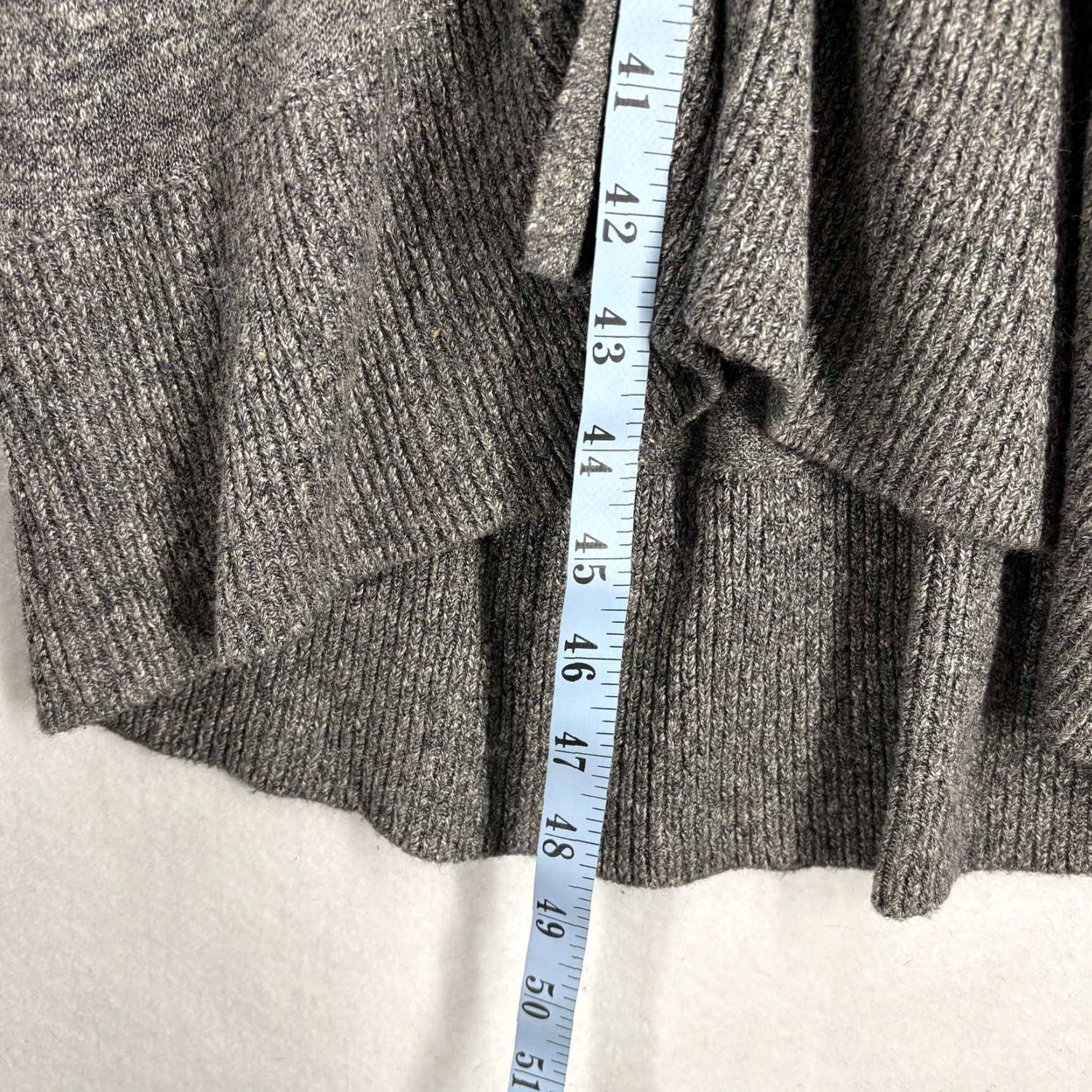 Vince Vince Womens Cardigan Sweater Longline Duster Pockets Gray Small V-Neck Linen Blend Knit Shirt/Top, 80% viscose, 20% linen, Lightweight Mens? Womens Size S / US 4 / IT 40 - 7 Thumbnail