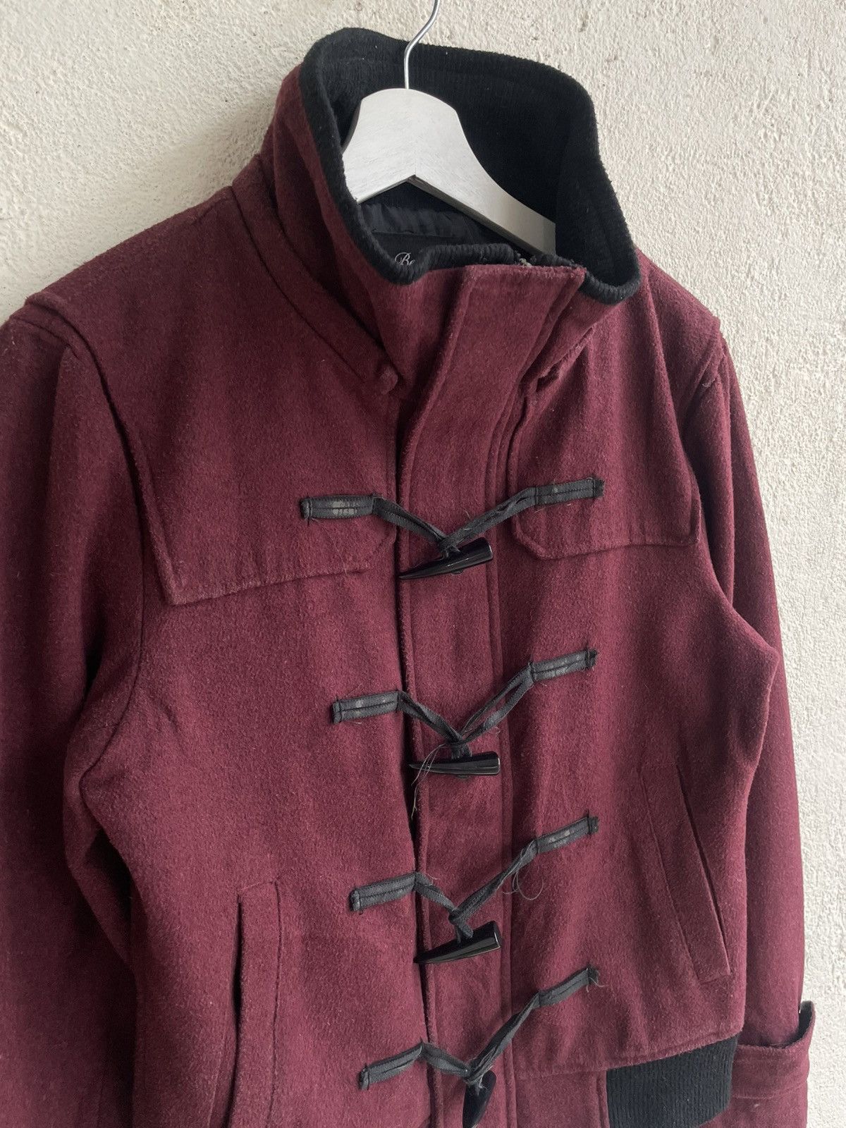 Undercover 00s intheattic Burgundy Wool Duffle Jacket ifsix LGB Grunge Size US M / EU 48-50 / 2 - 4 Thumbnail