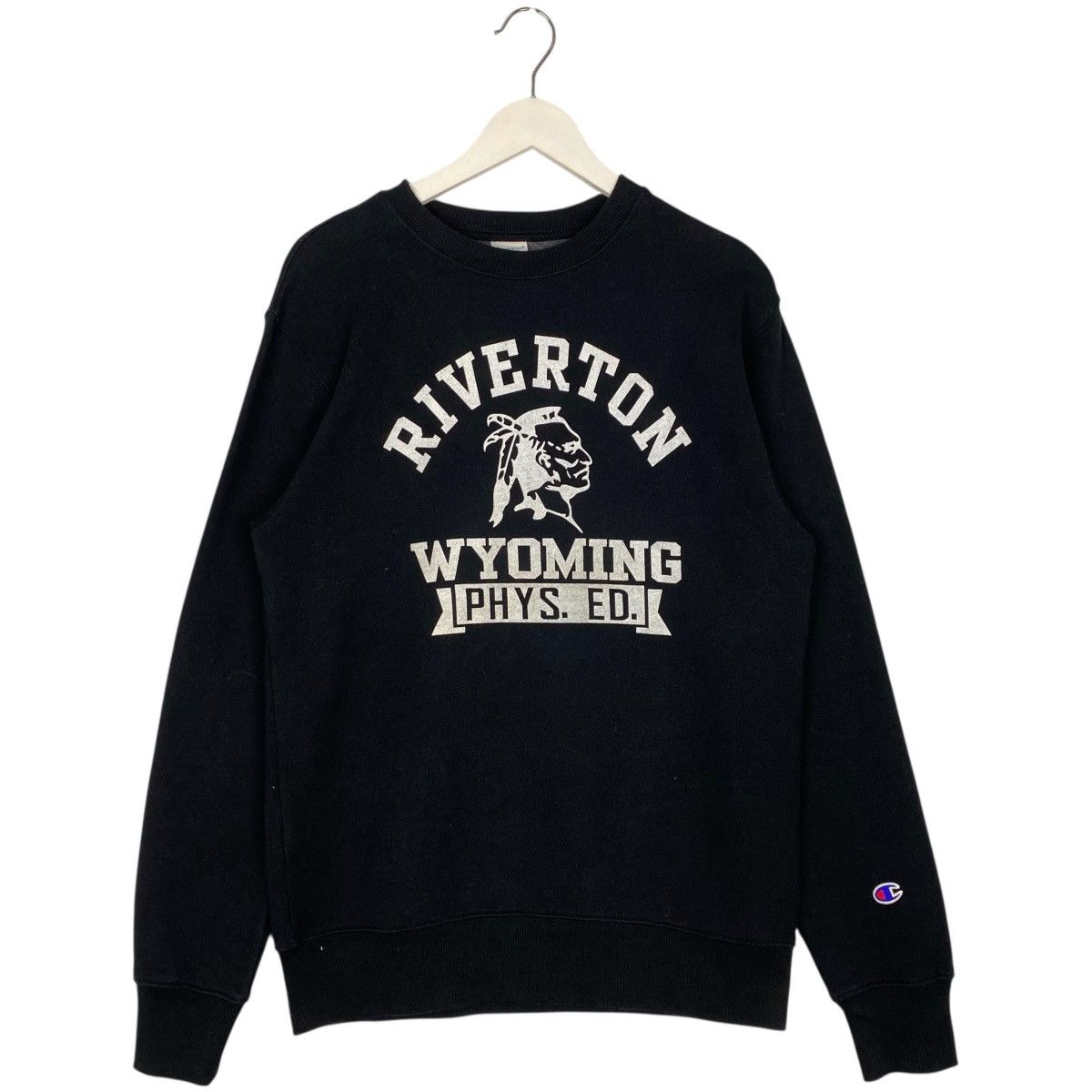 Vintage Vintage Champion Riverton Sweatshirt Crewneck Black Size M Size US M / EU 48-50 / 2 - 1 Thumbnail