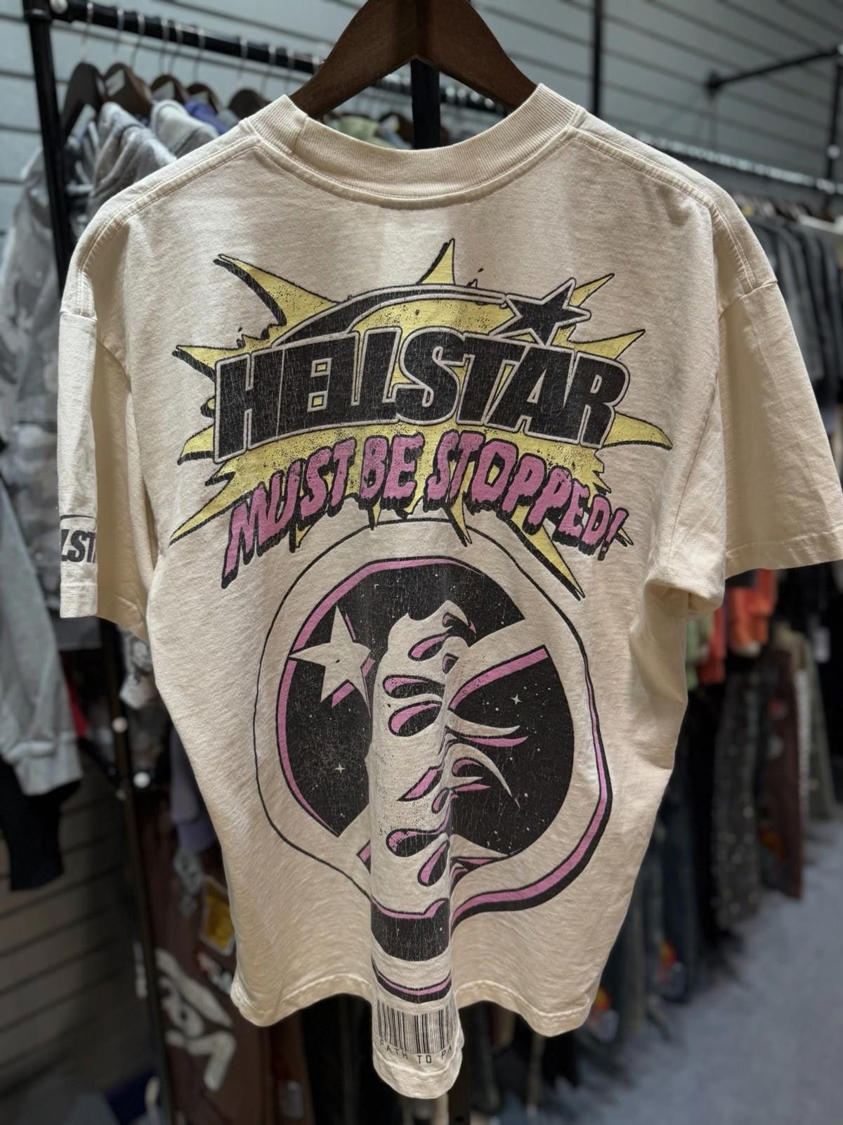 HELLSTAR Hellstar Men's White Brain Wash T-Shirt Size (M) Authentic Size US M / EU 48-50 / 2 - 10 Thumbnail
