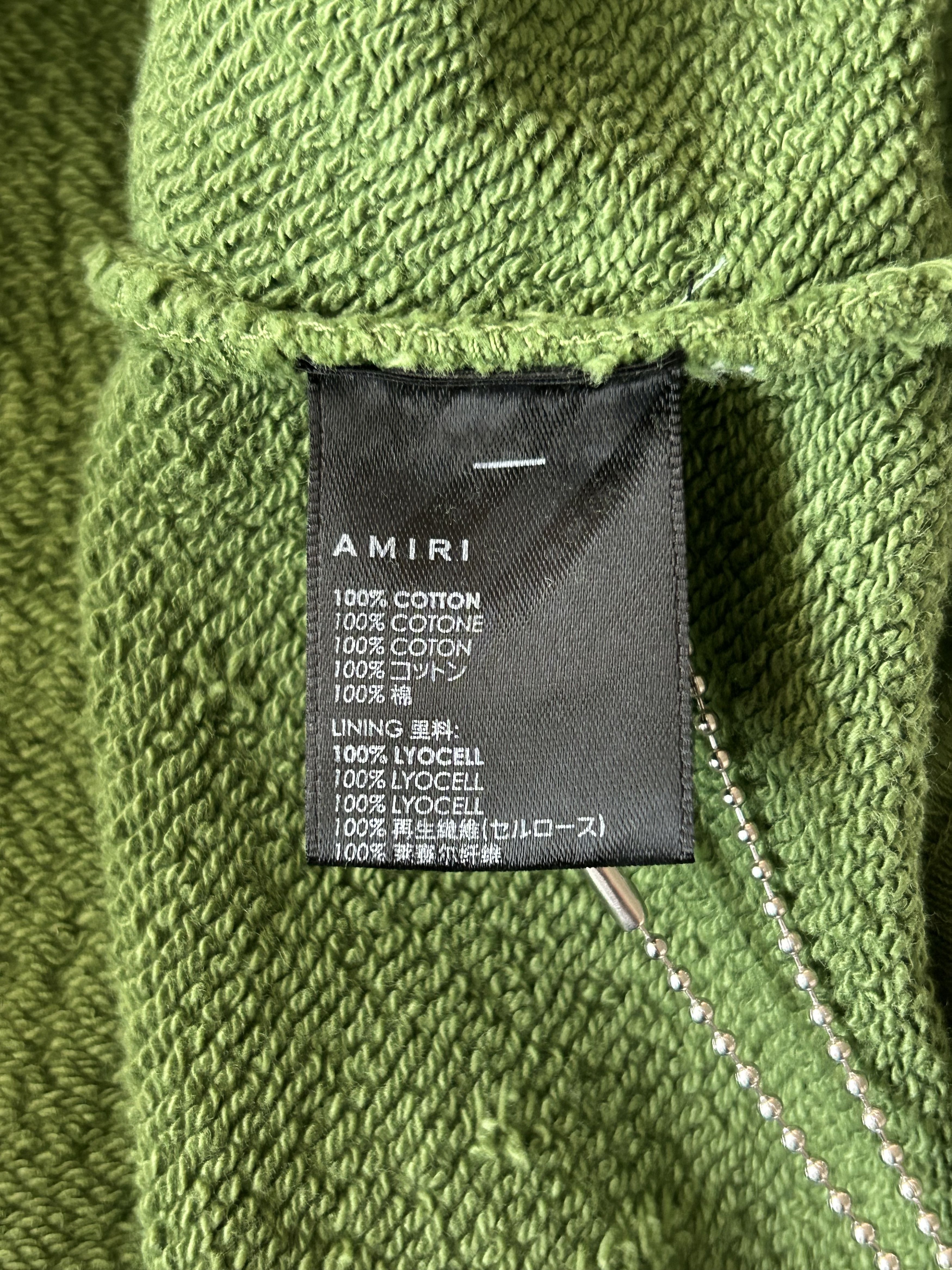 Amiri Amiri Green & Black Core Logo Shotgun Zip Up Hoodie Size US XXL / EU 58 / 5 - 4 Thumbnail