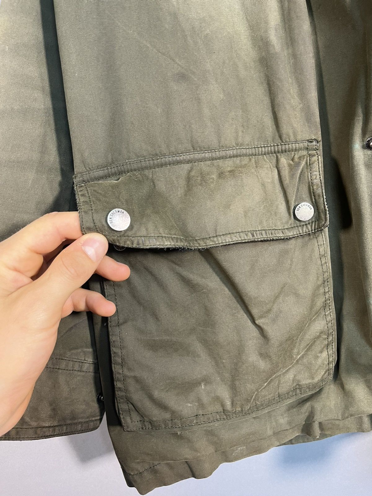 Ben Sherman × Vintage Ben Sherman Faded Bomber Military Style Jacket Size US L / EU 52-54 / 3 - 5 Thumbnail