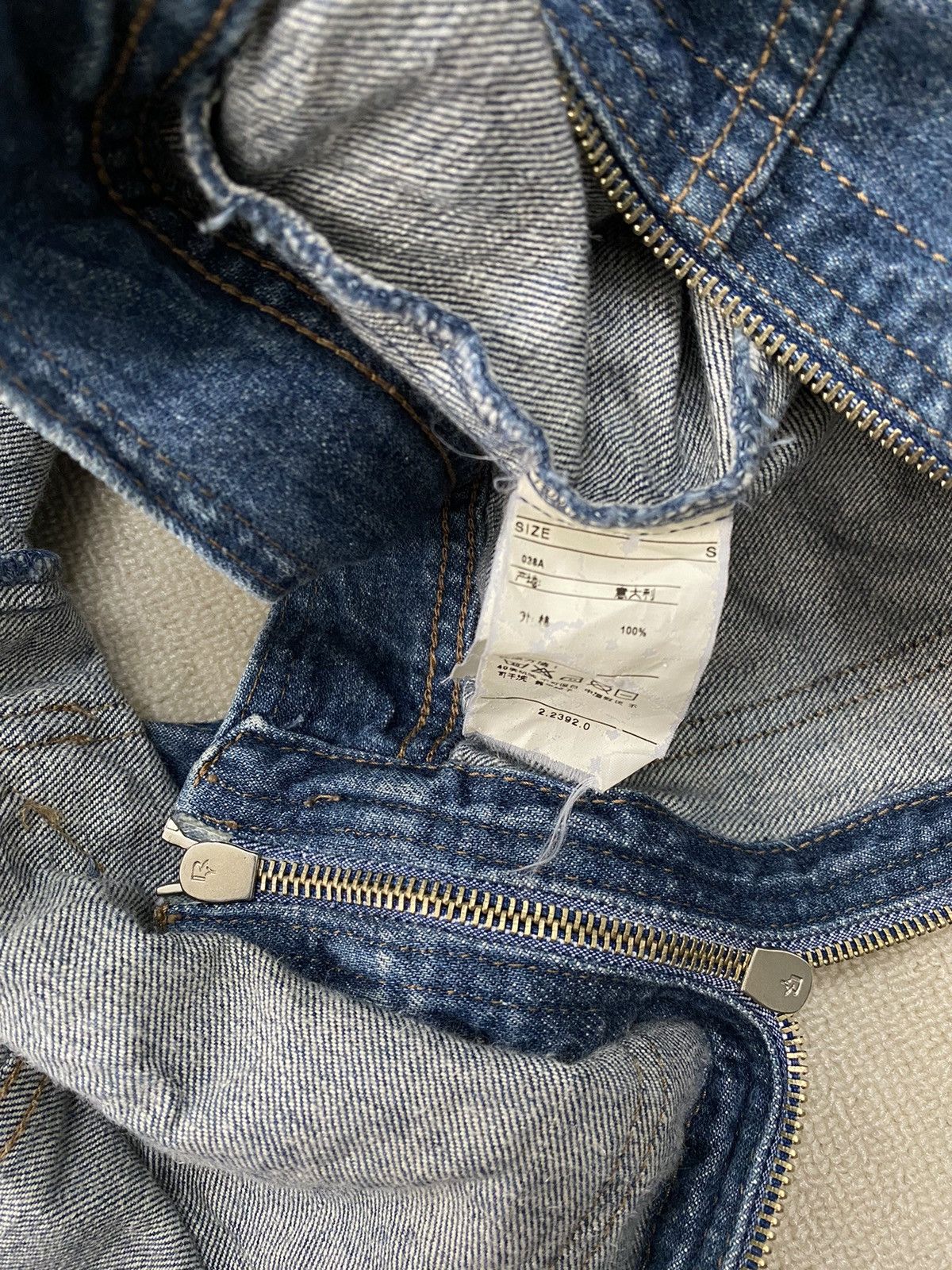 United Colors Of Benetton Benetton Double zip cropped denim jacket Size M / US 6-8 / IT 42-44 - 6 Thumbnail