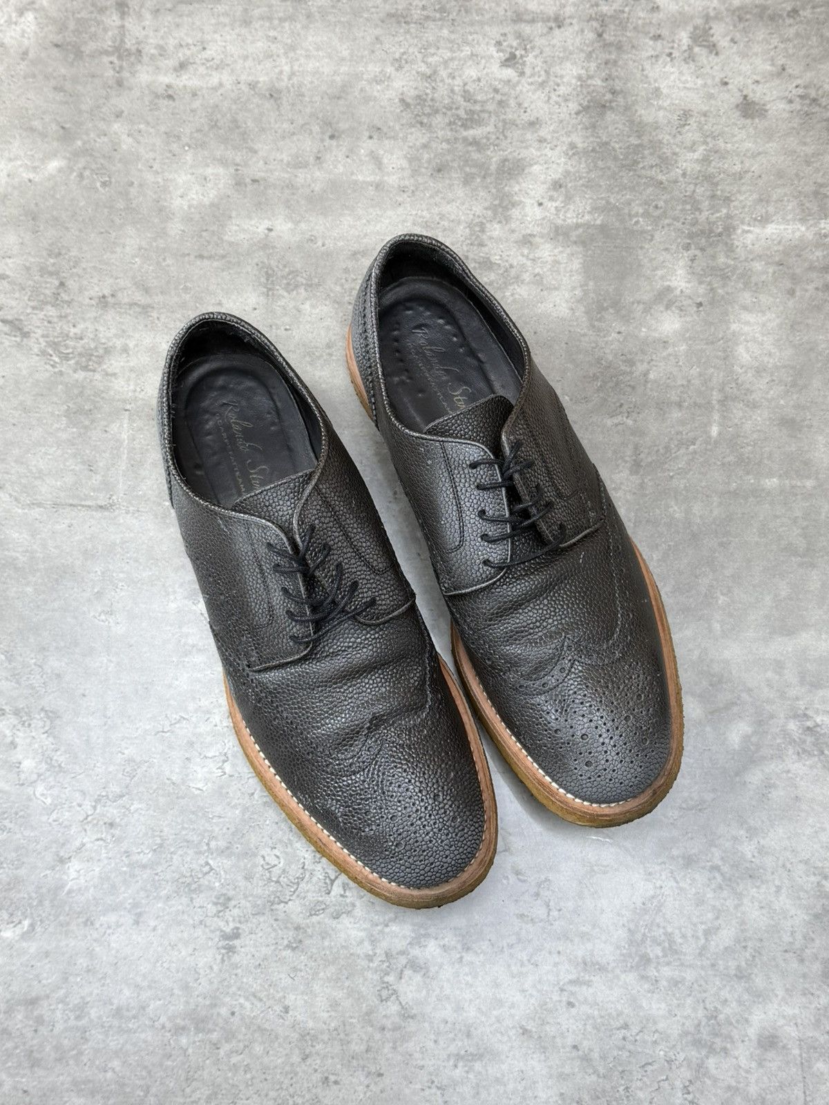 Other Rolando Sturlini Pebbled Leather Crepe Sole Derby Shoes 42 Size US 8 / EU 41 - 1 Thumbnail