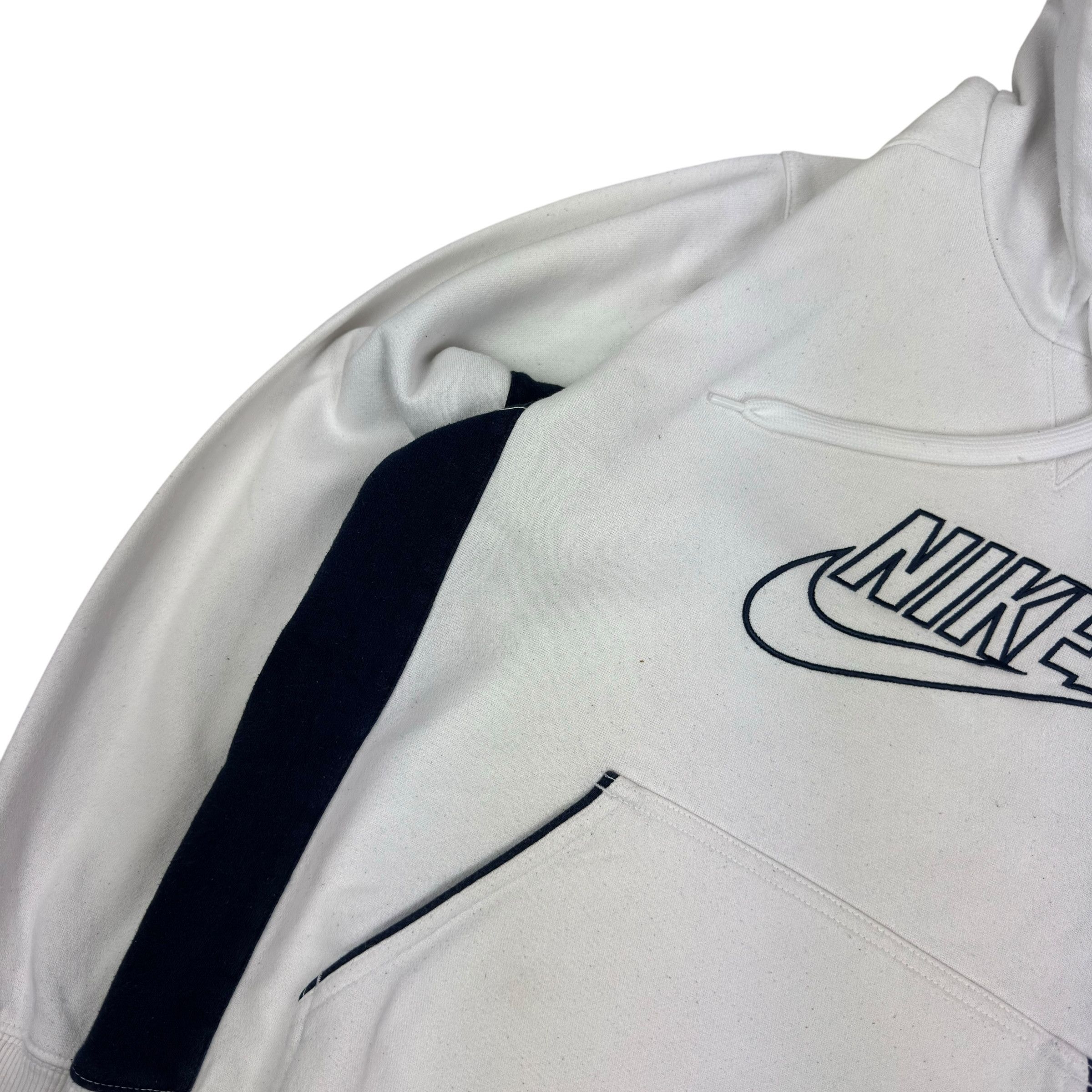 Nike Nike Men's White Black Swoosh Spellout Fleece Hoodie Small Size US S / EU 44-46 / 1 - 5 Thumbnail