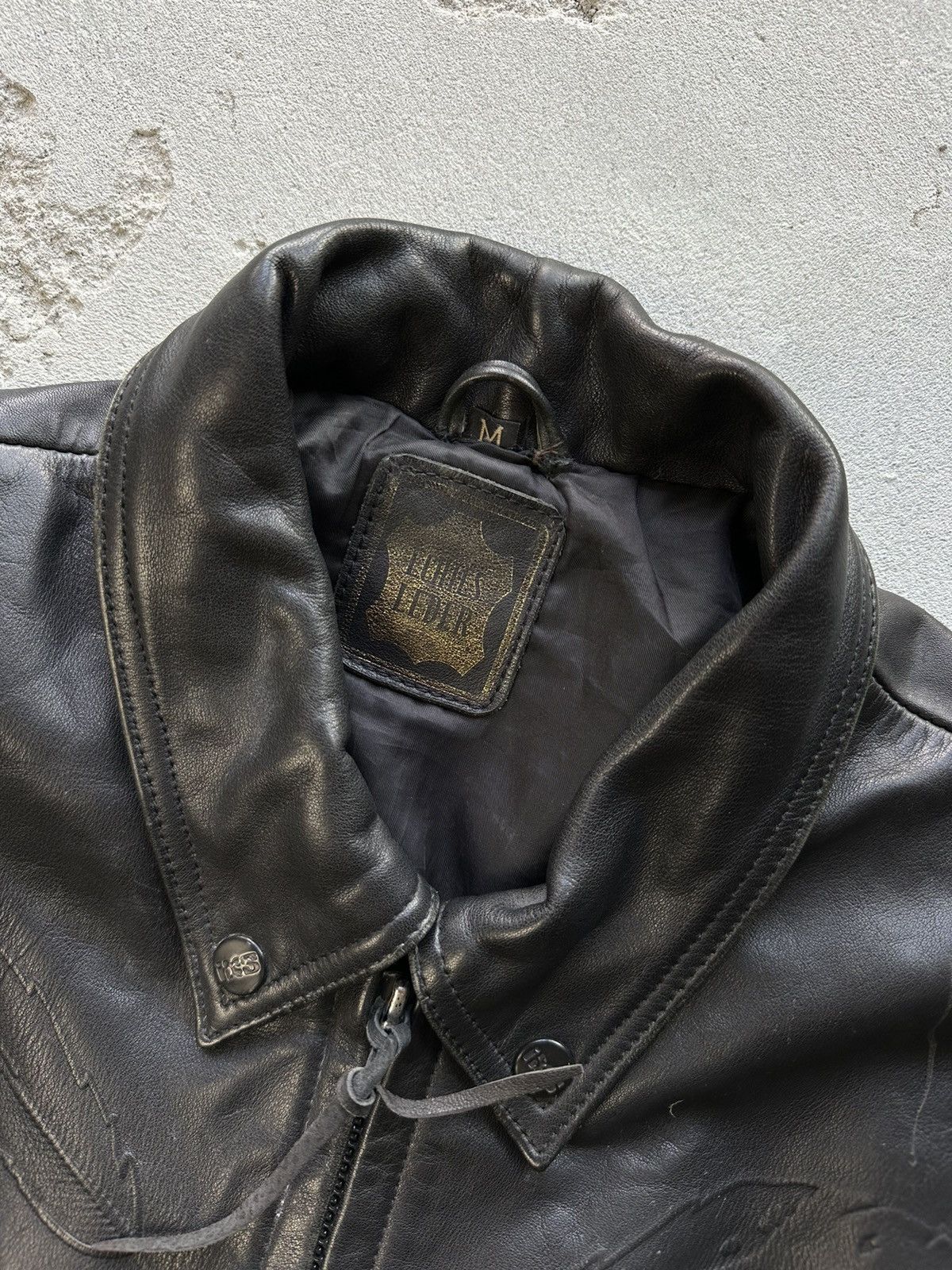 Genuine Leather Echtes Leder Leather Jacket Motorcycle Biker Size US M / EU 48-50 / 2 - 4 Thumbnail