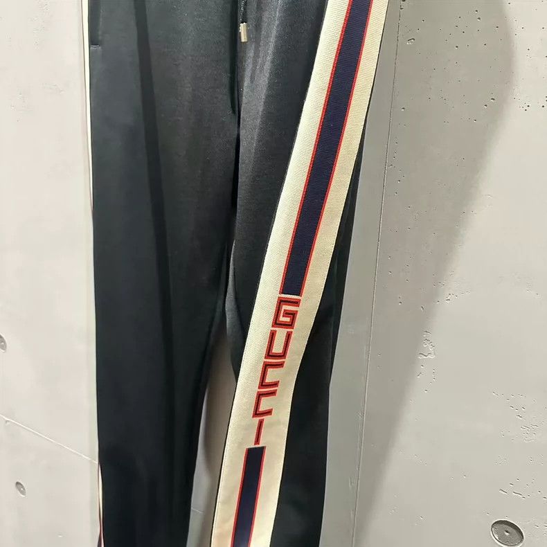 Gucci Gucci Size XL Classic black side label logo trousers suze X Size US 30 / EU 46 - 3 Thumbnail