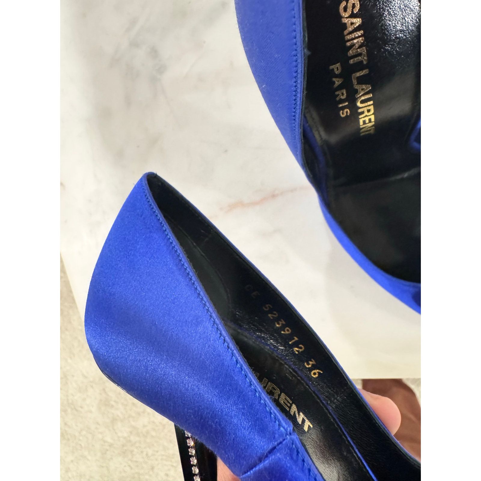 Saint Laurent Paris Saint Laurent Tower Crystal Toe Pump, EU36, 9/10, $1,295.00 Size US 6 / IT 36 - 6 Thumbnail