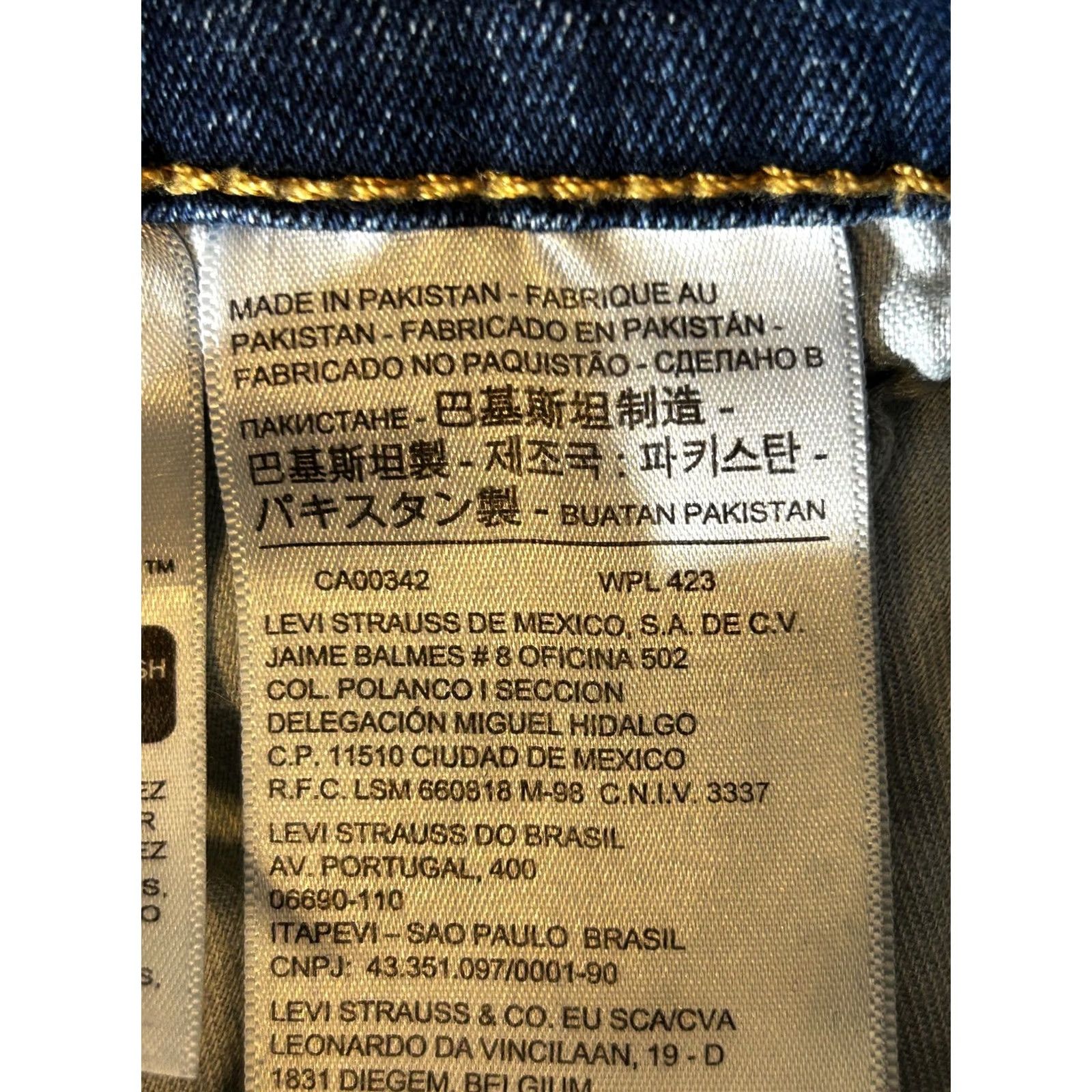 Levi's Levi's 511 Jeans Mens Slim Straight Fit Dark Wash Blue Denim 38x32 Stretch Cotton Polyester Zip Fly Pockets Size US 38 / EU 54 - 6 Thumbnail